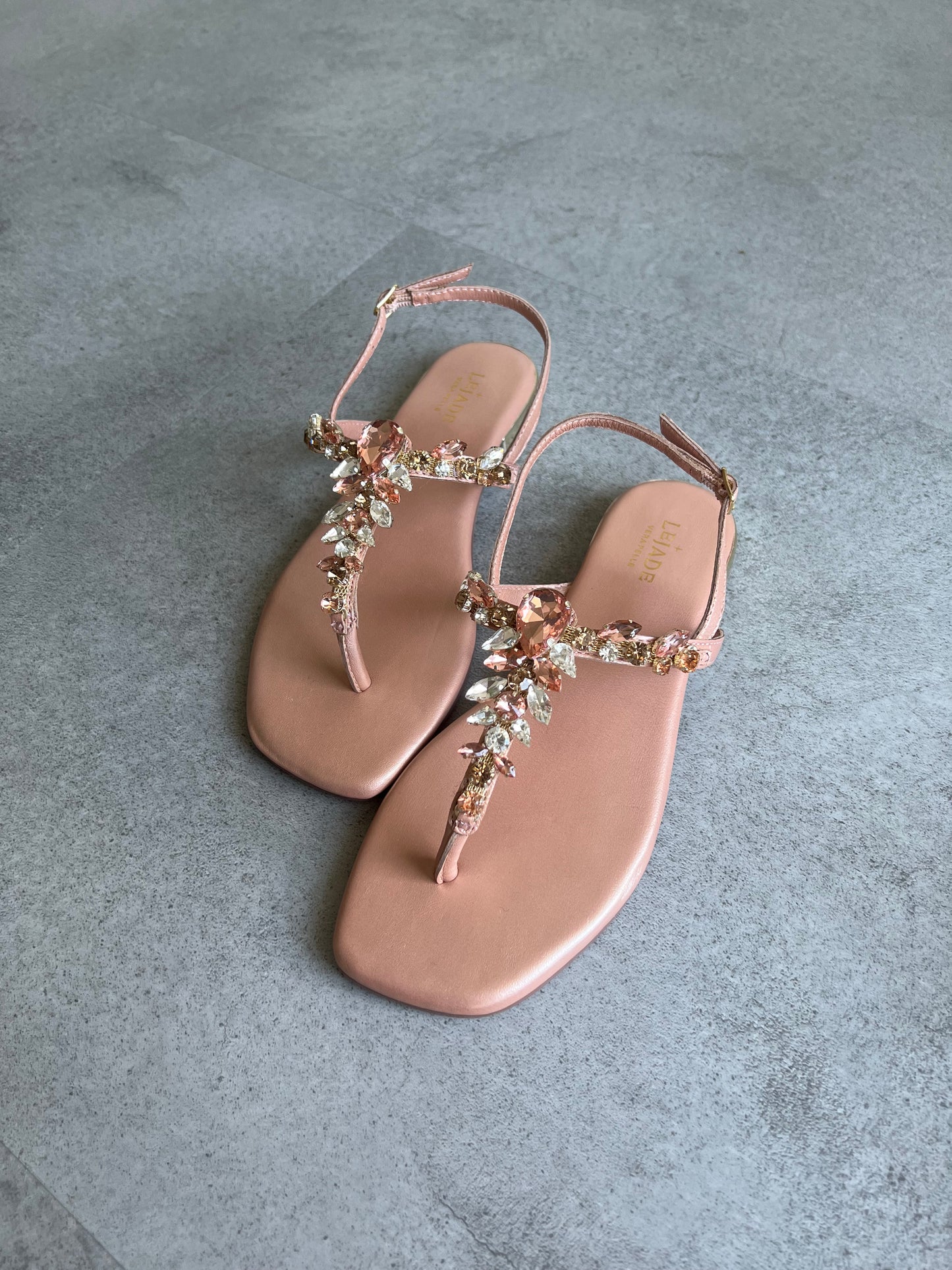 Sandalo gioiello oro-rosa