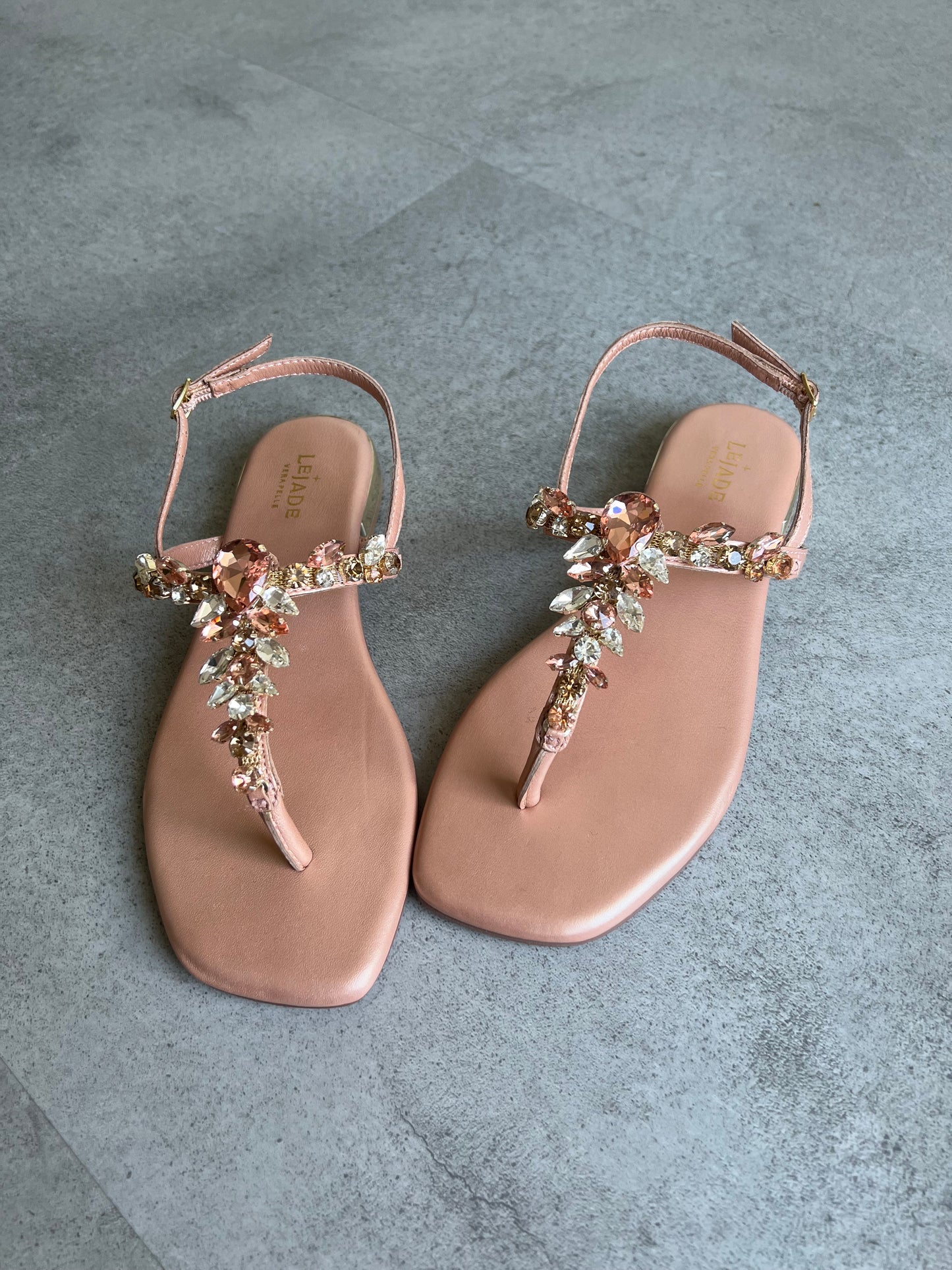 Sandalo gioiello oro-rosa