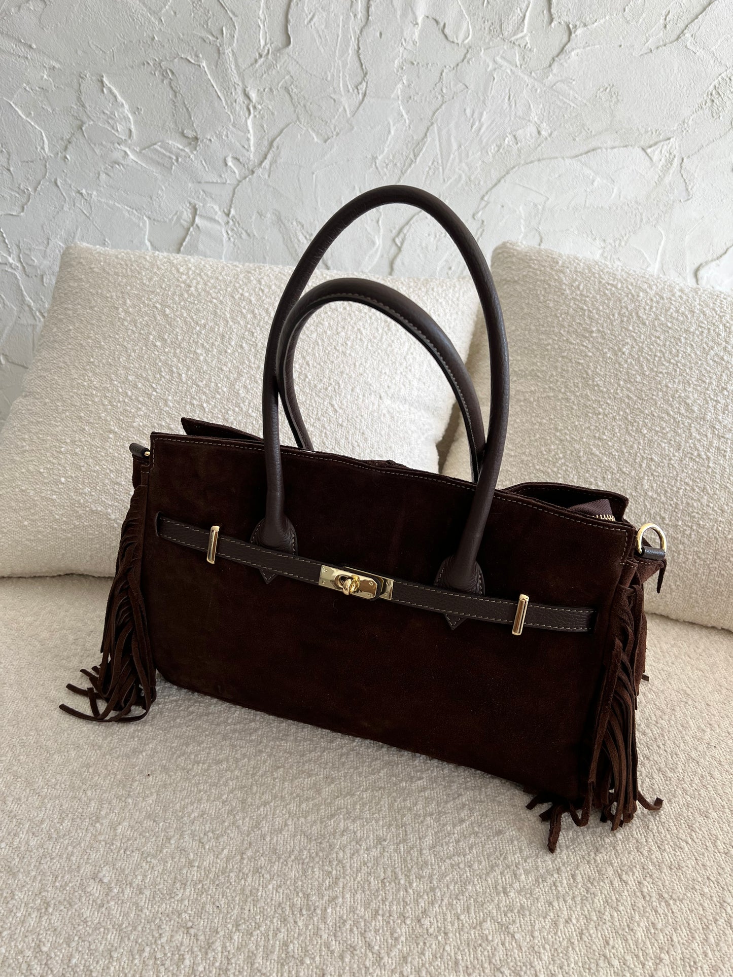 Borsa suede frange