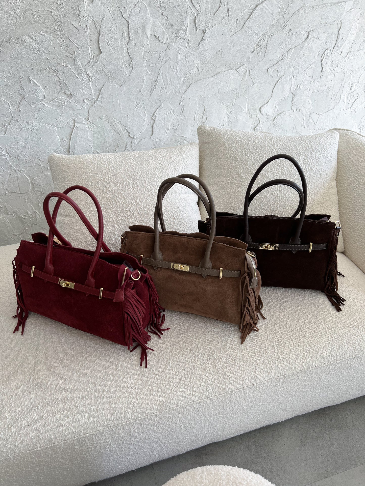 Borsa suede frange