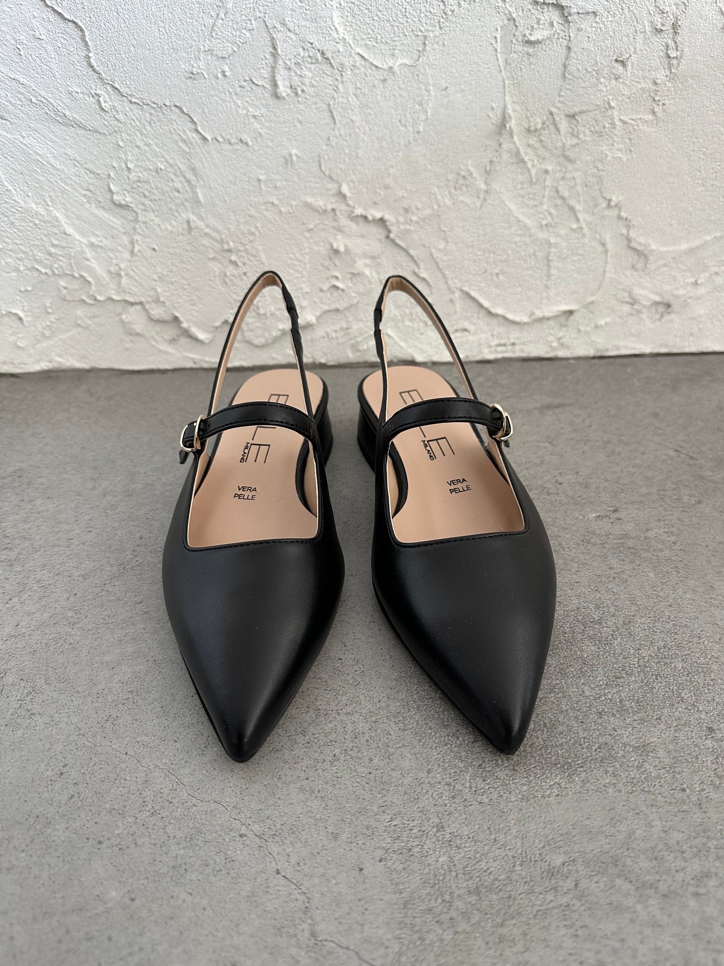 Slingback Egle tacco 2 nero