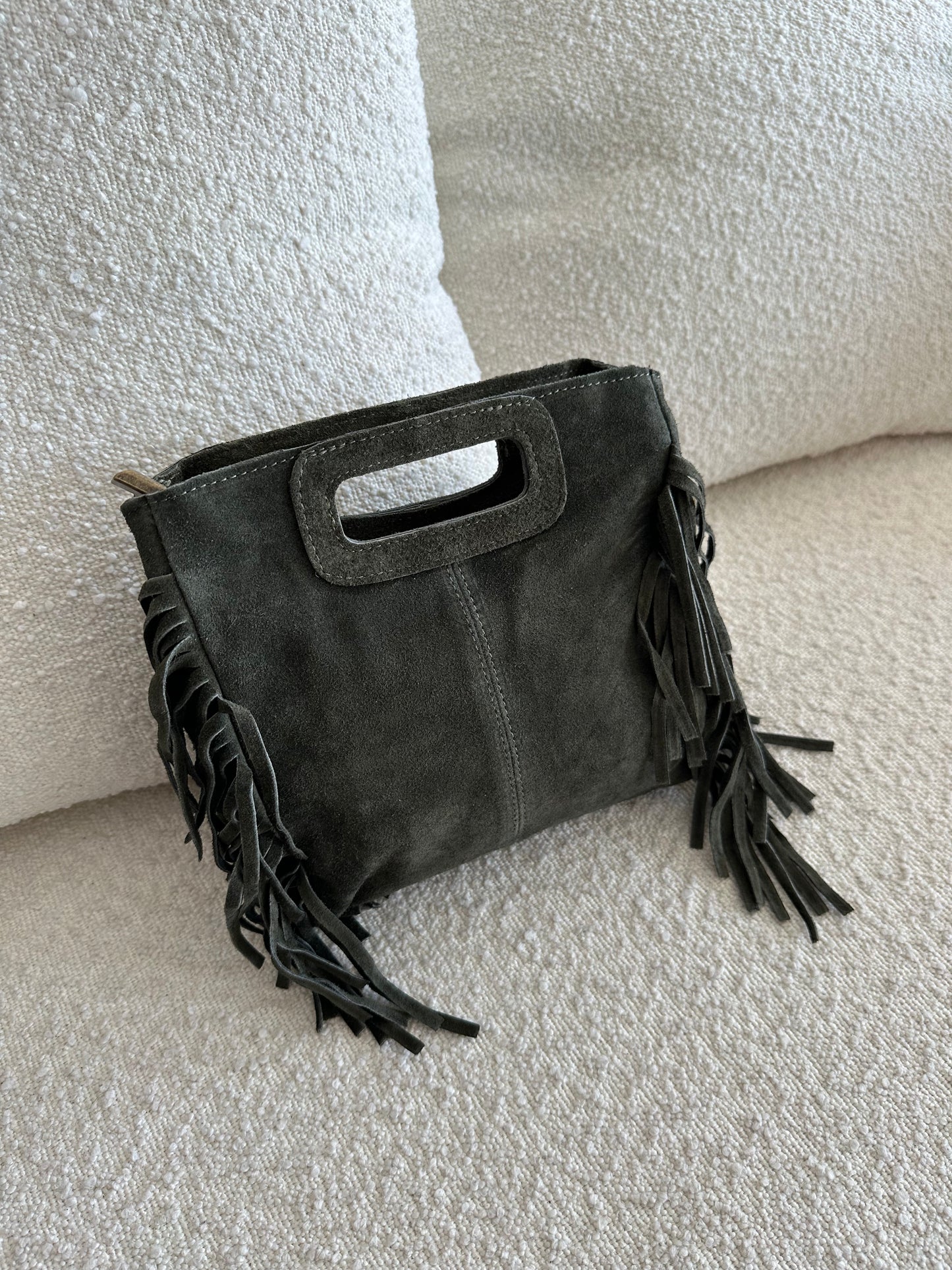 Mini borsa suede e frange