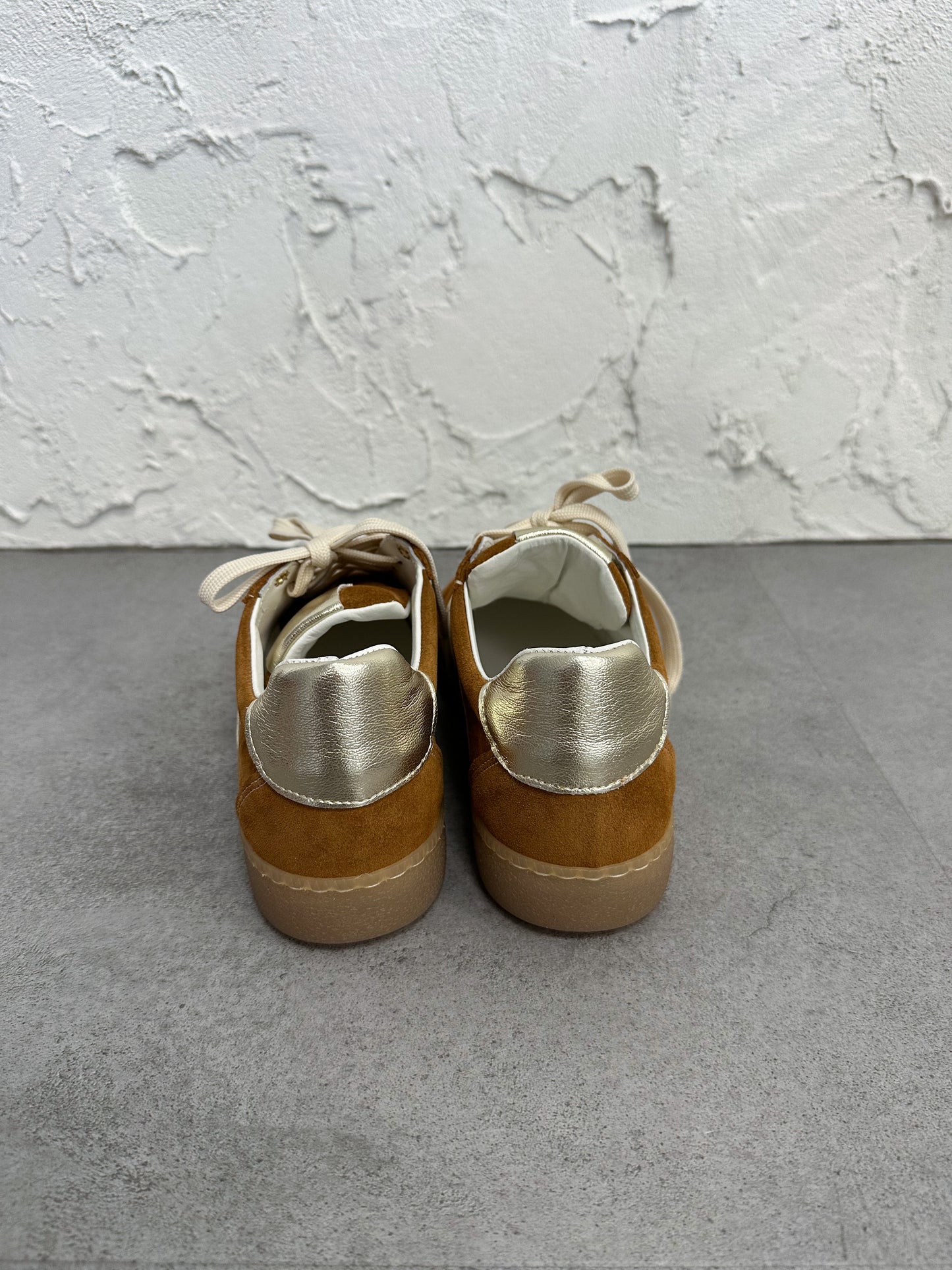 Sneakers camoscio cuoio