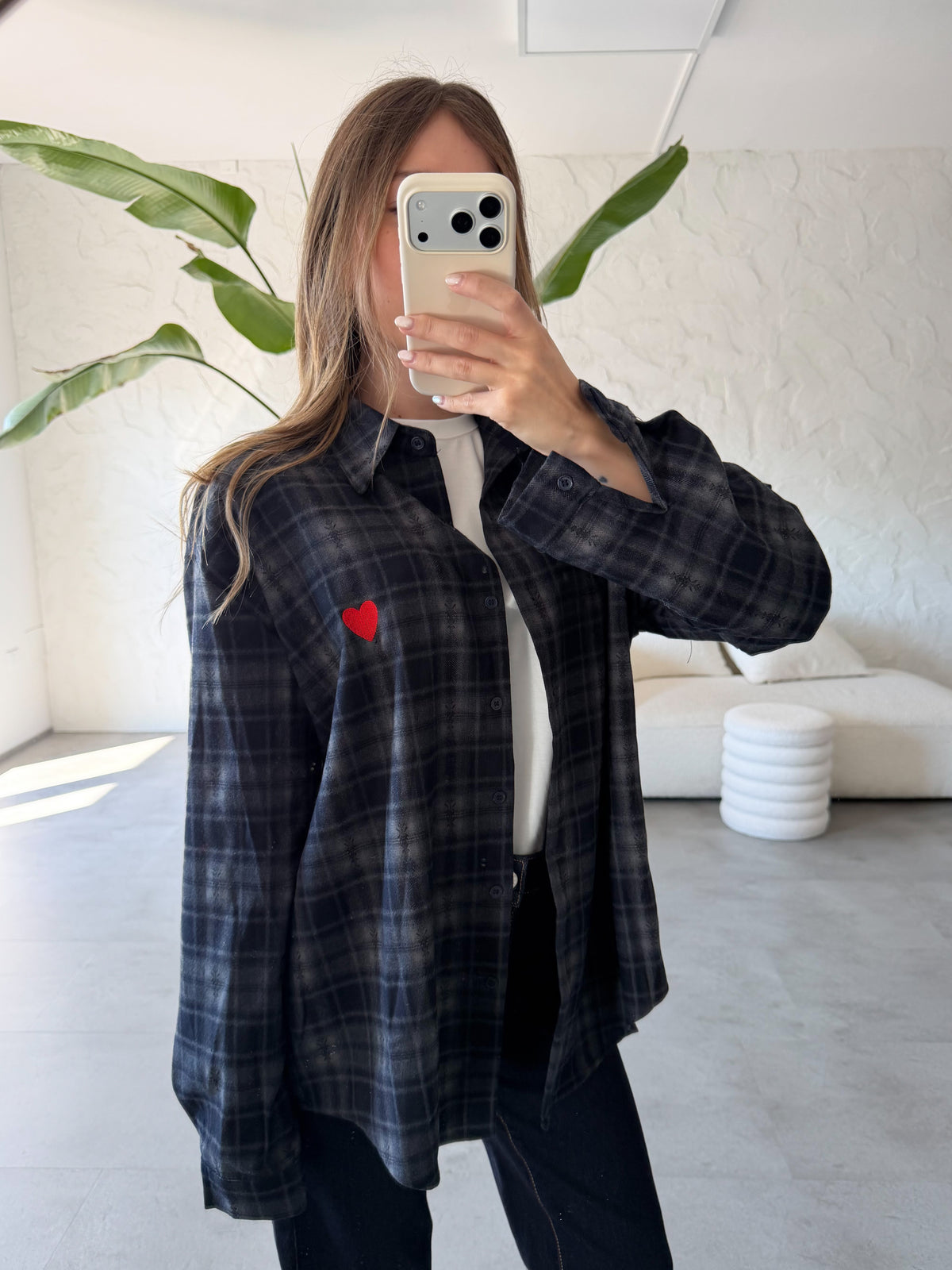 Camicia check cuore