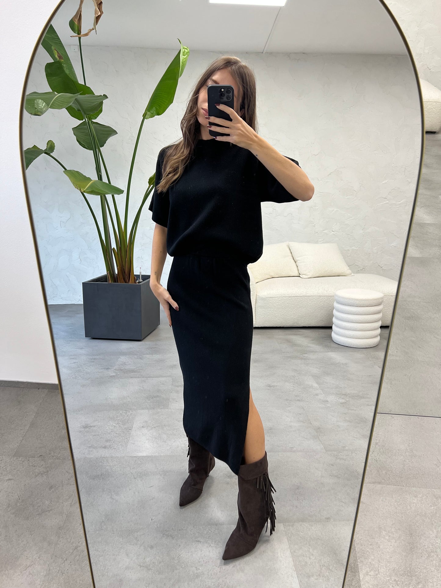 Coordinato in maglia lurex