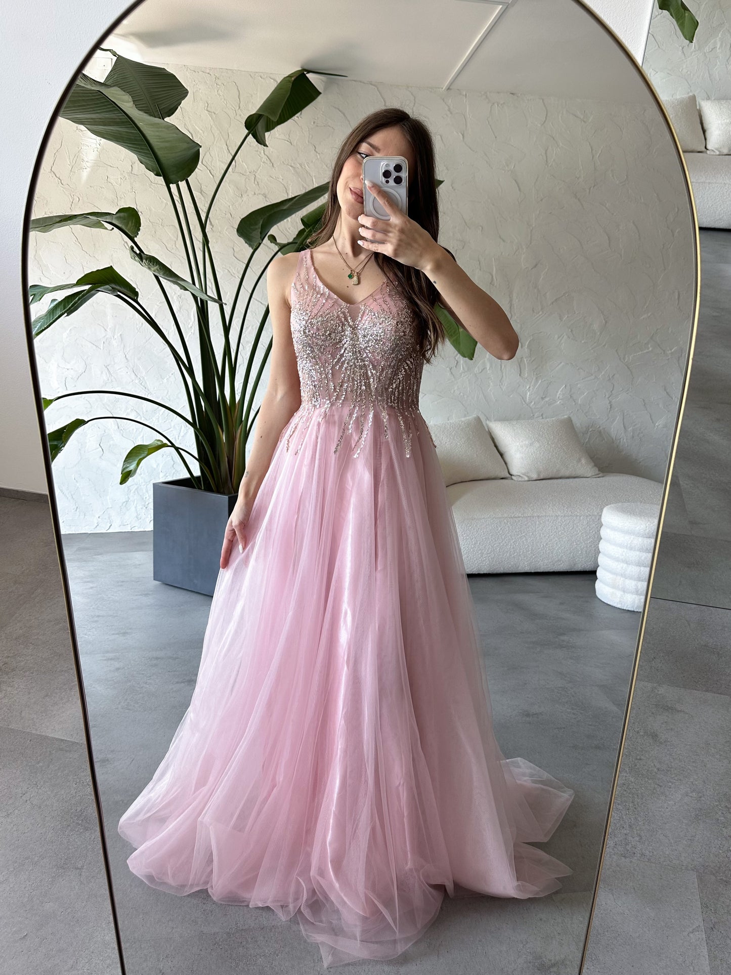 Abito lungo tulle