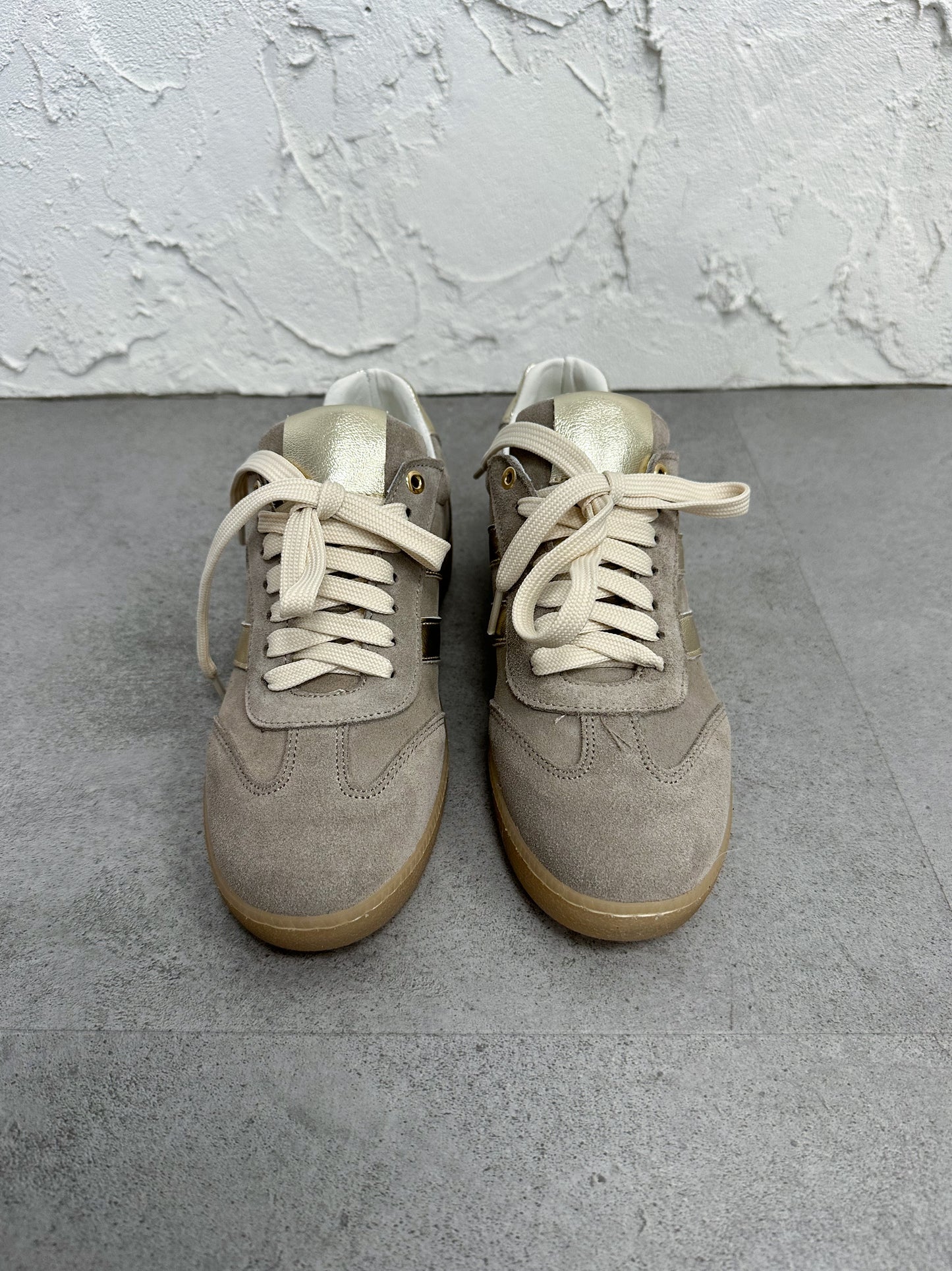Sneakers camoscio beige