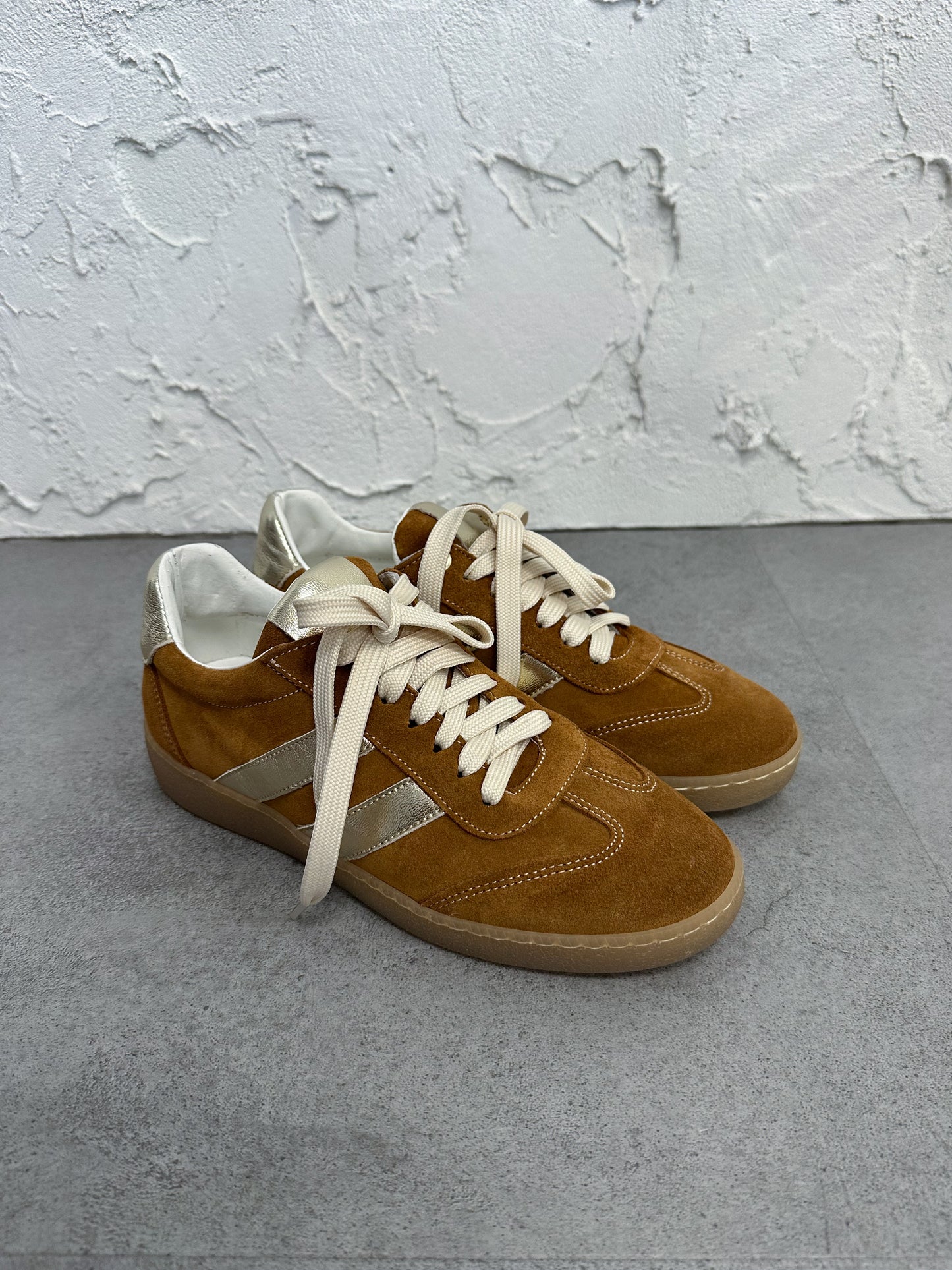 Sneakers camoscio cuoio