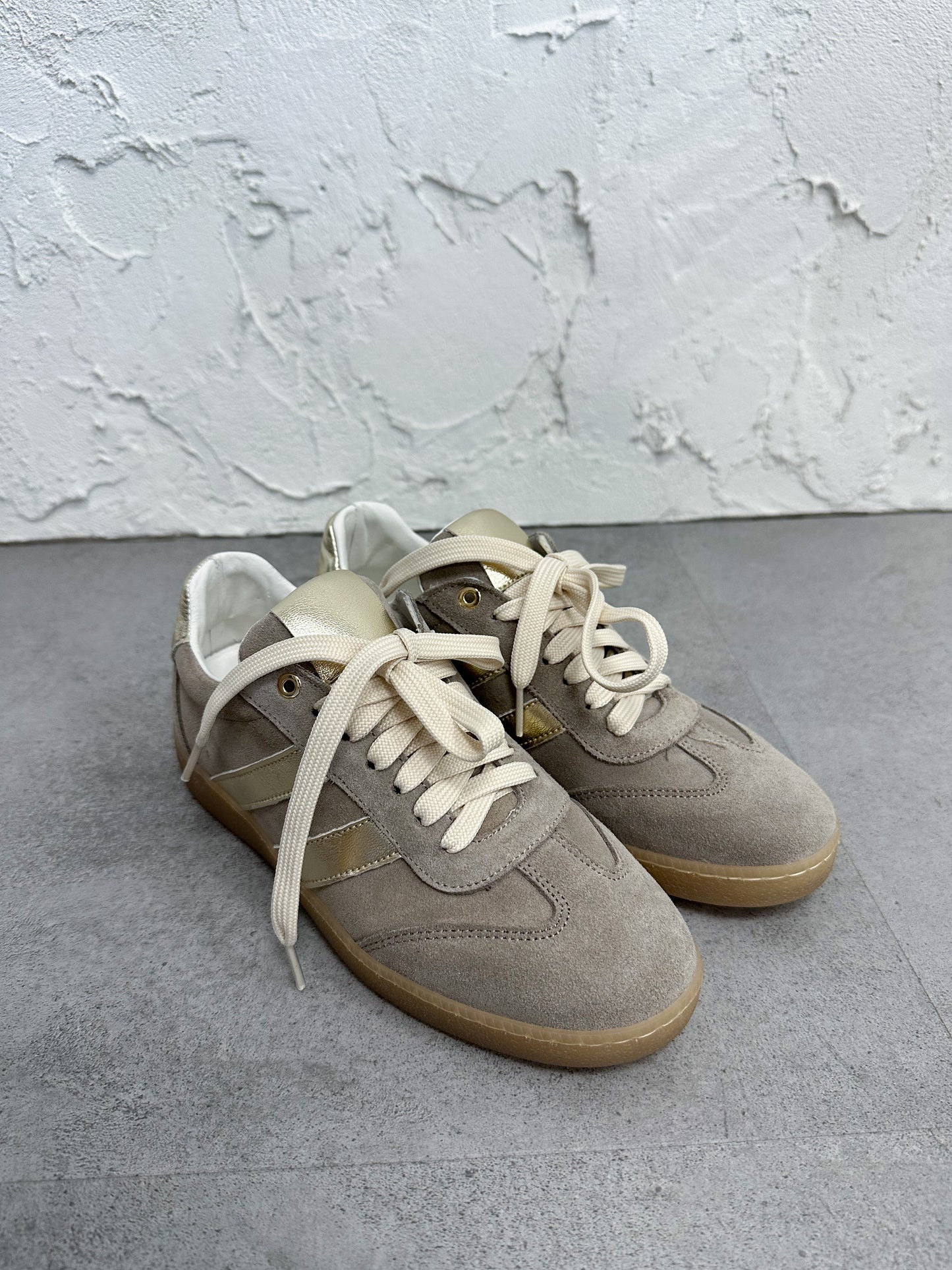 Sneakers camoscio beige