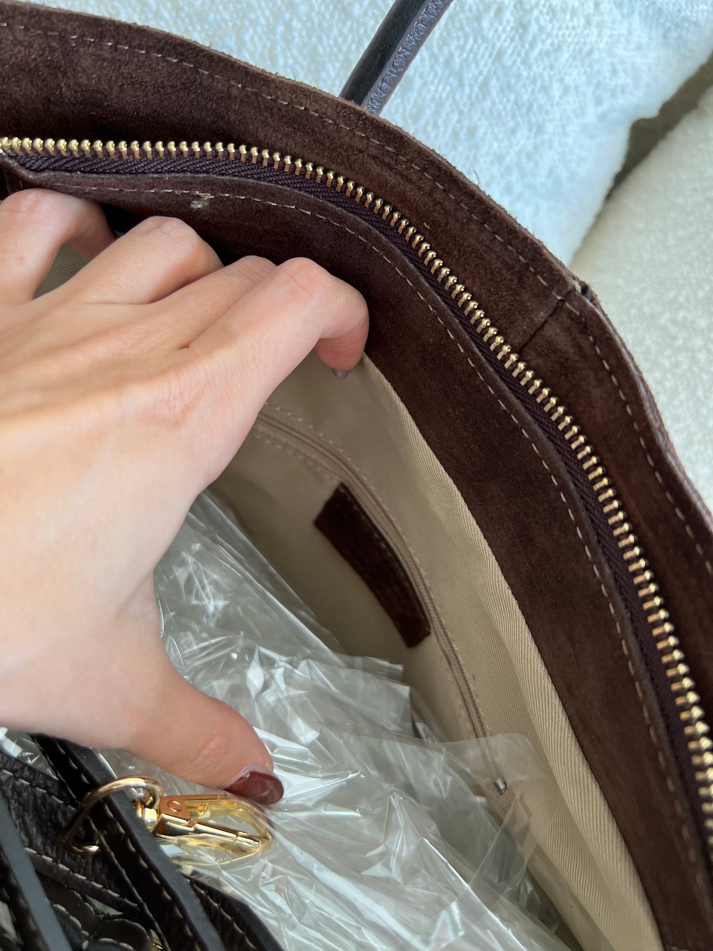 Borsa suede frange