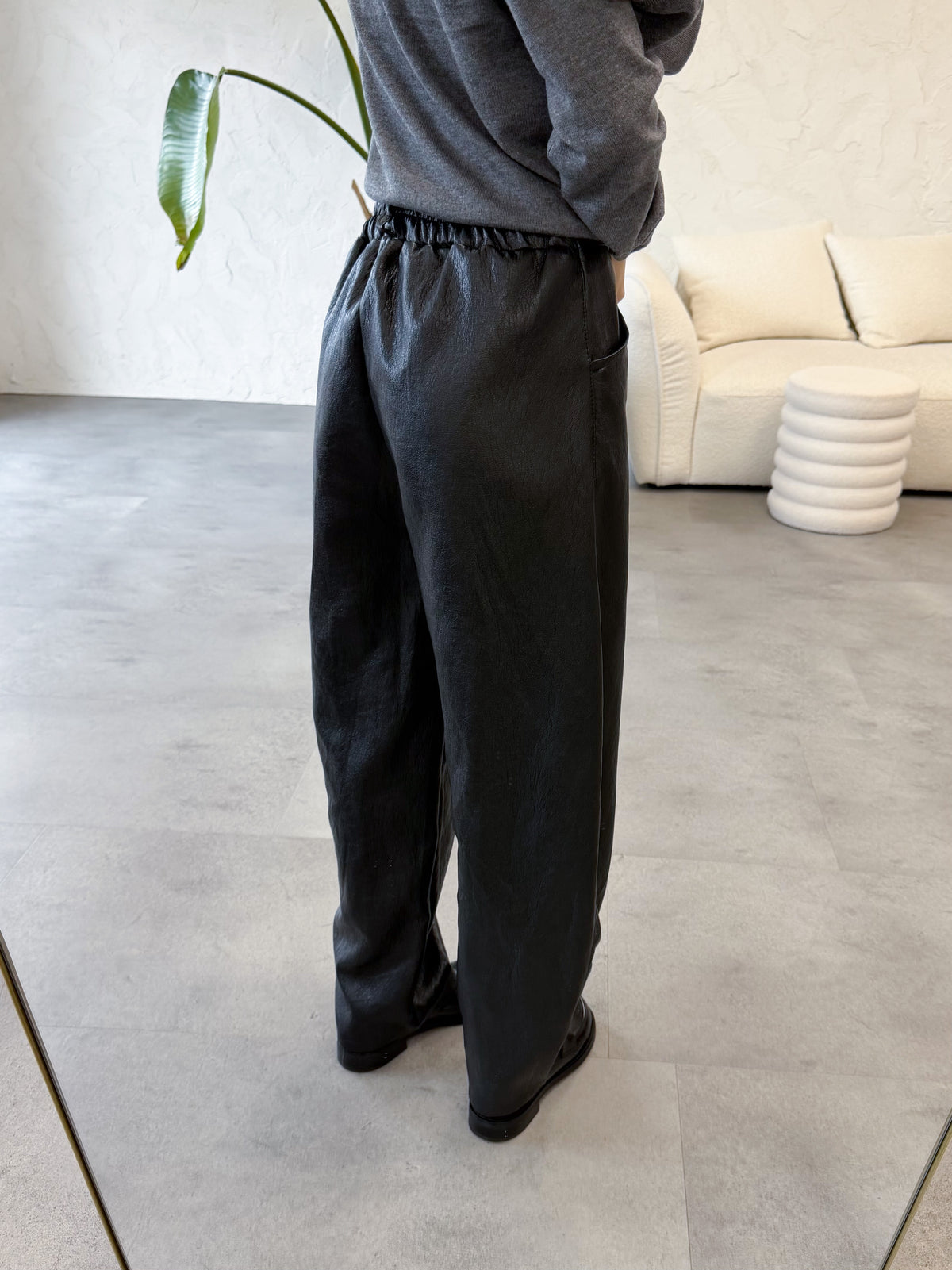 Pantalone ecopelle