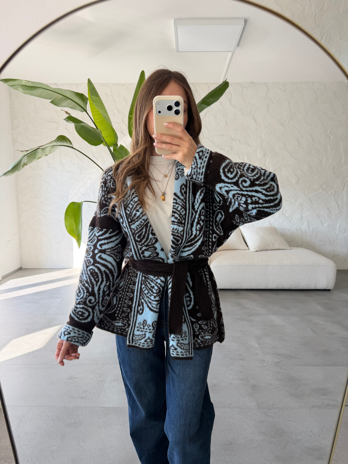 Cardigan bandana misto lana