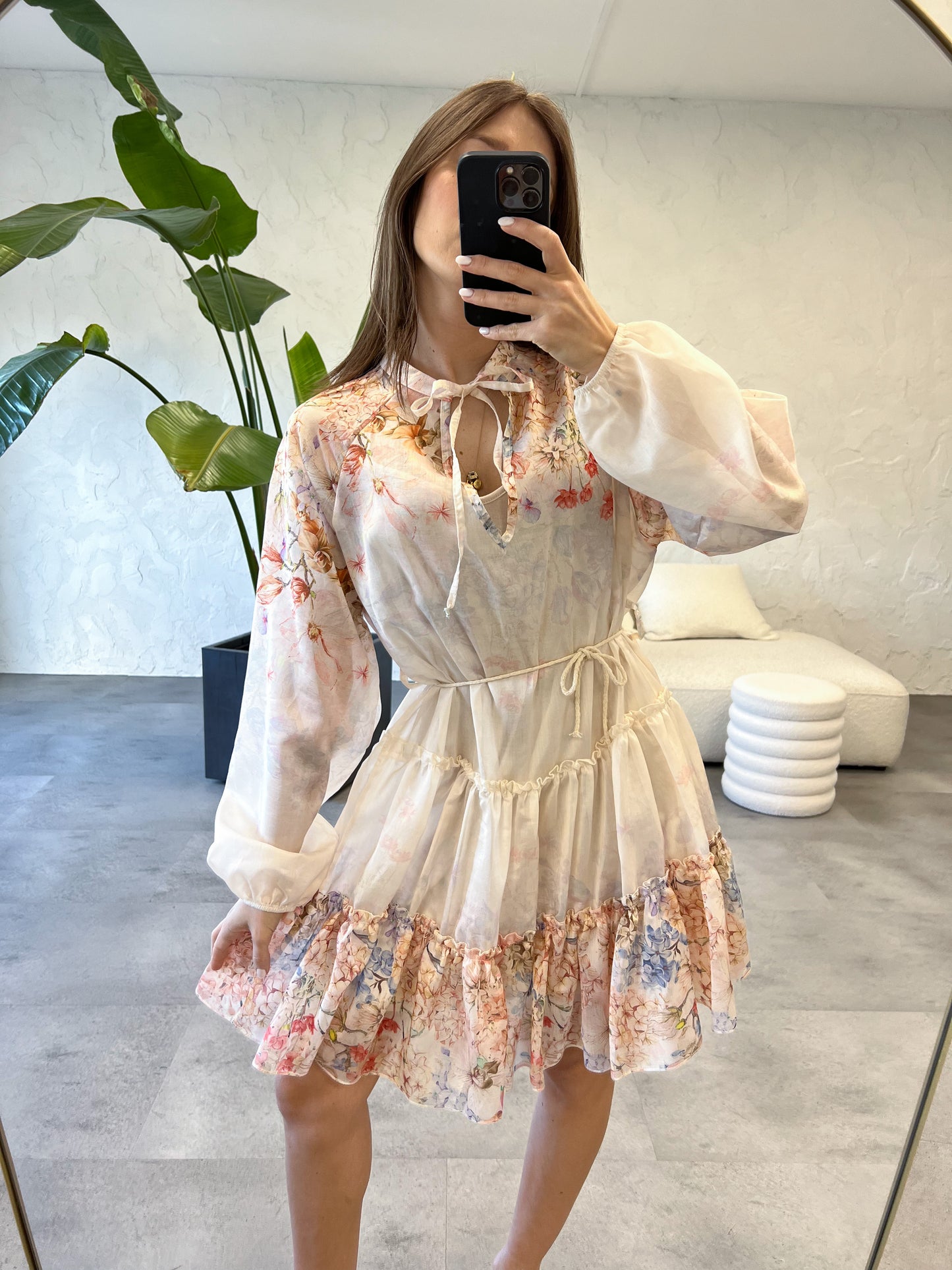 Abito floreale con sottoveste