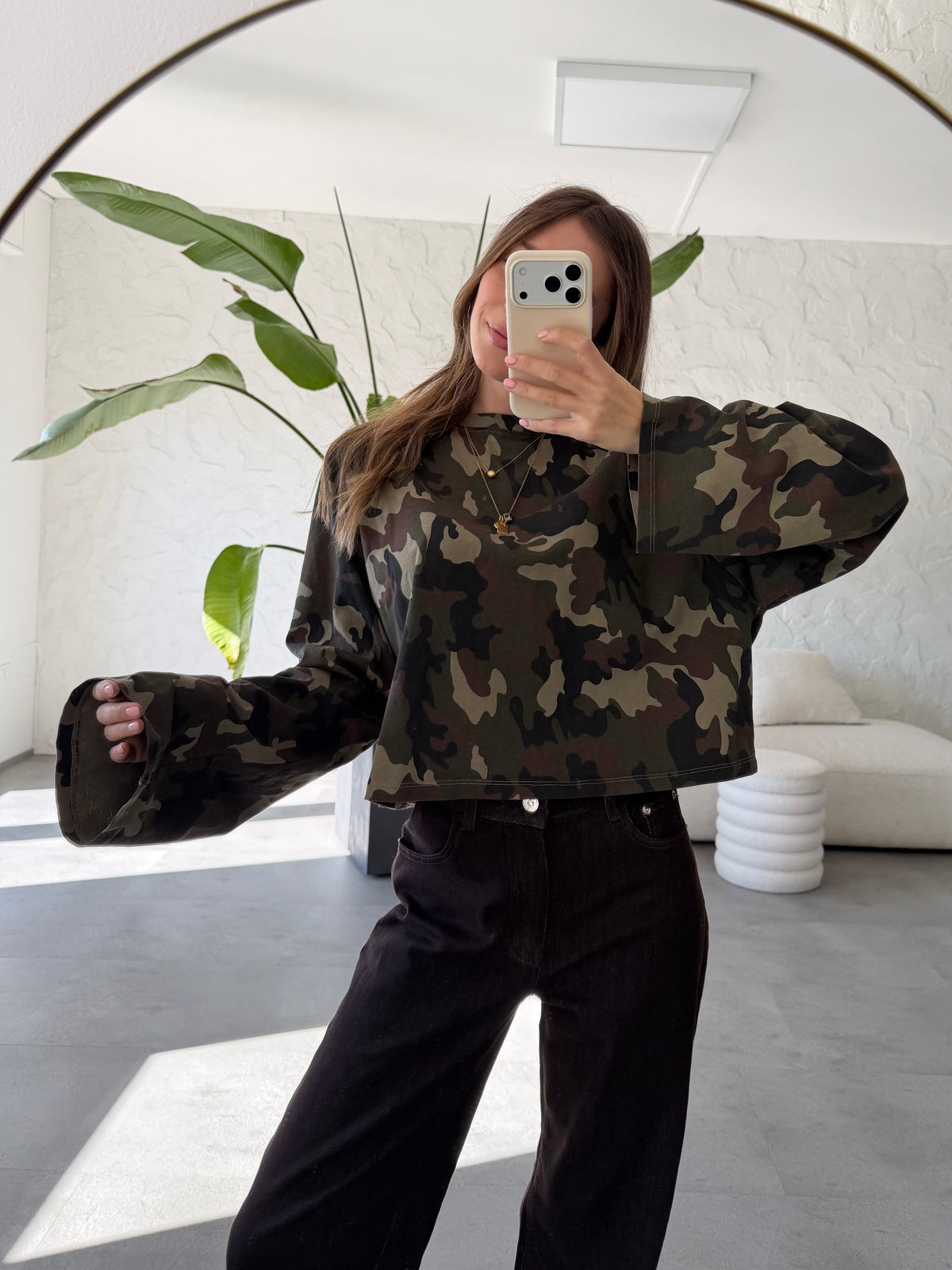Maglia camouflage corta