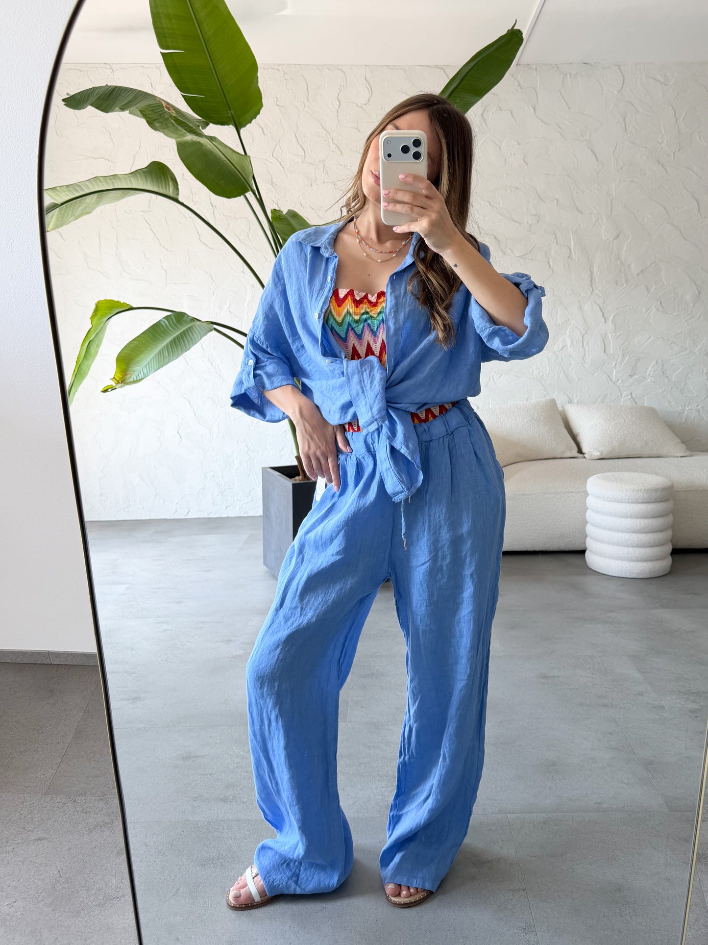 Pantalone palazzo lino