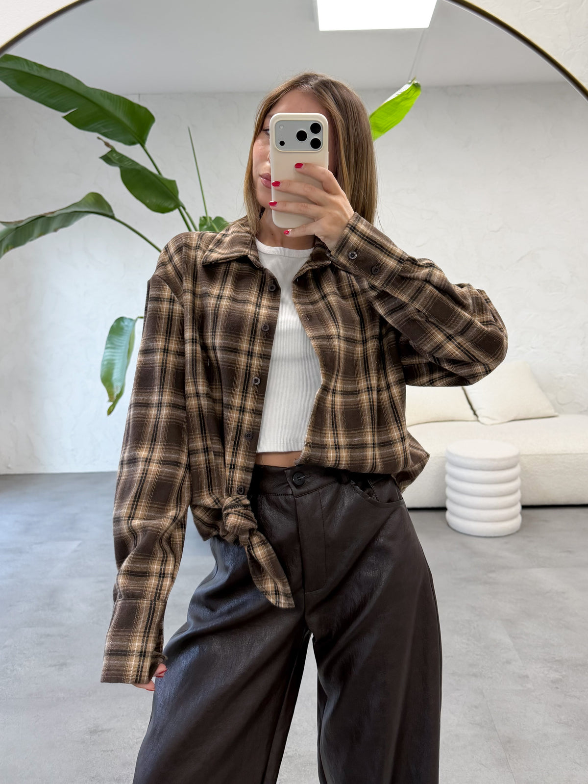 Camicia check nodo