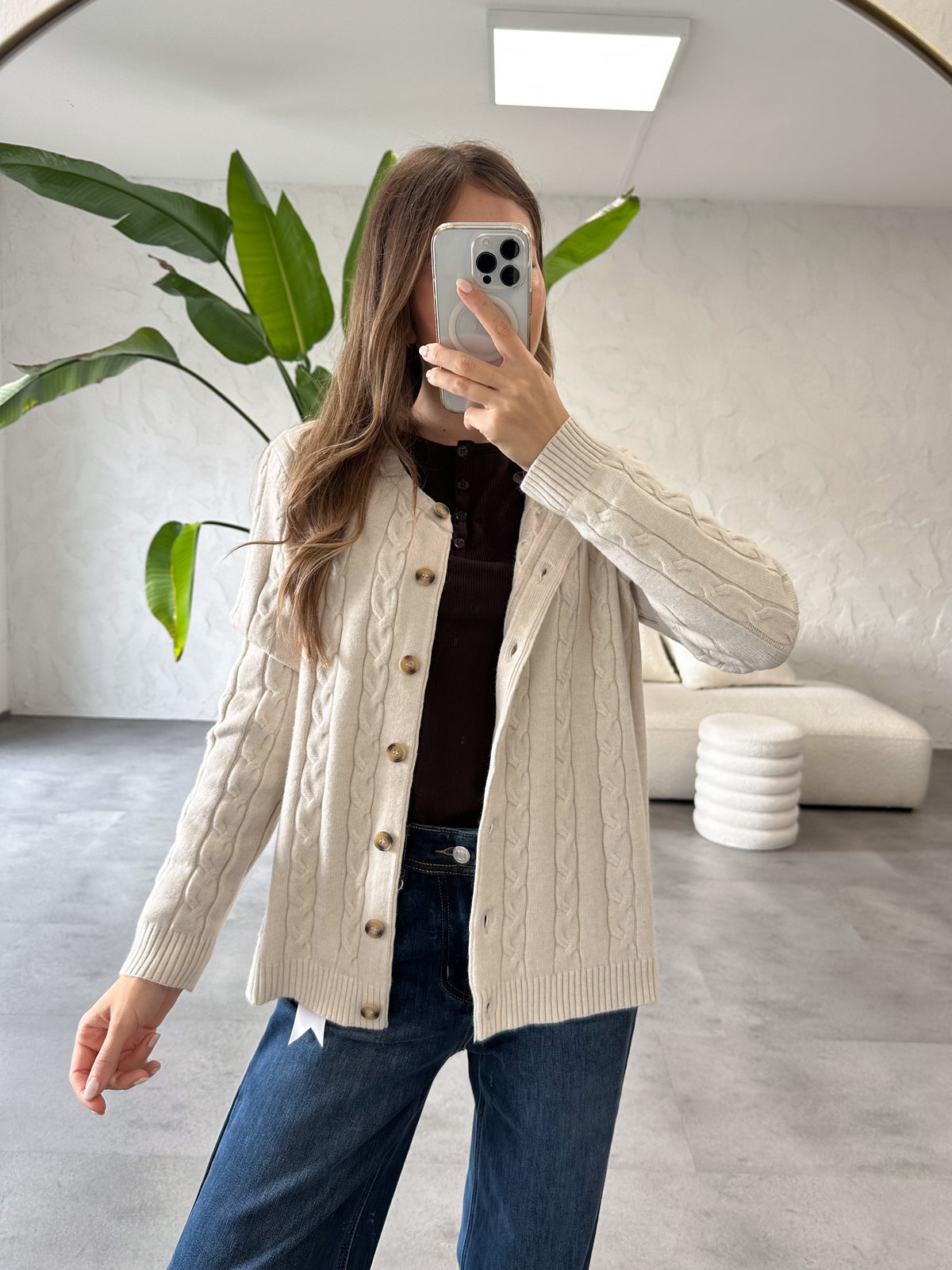 Cardigan trecce
