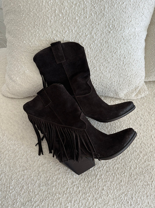 Texano camoscio frange