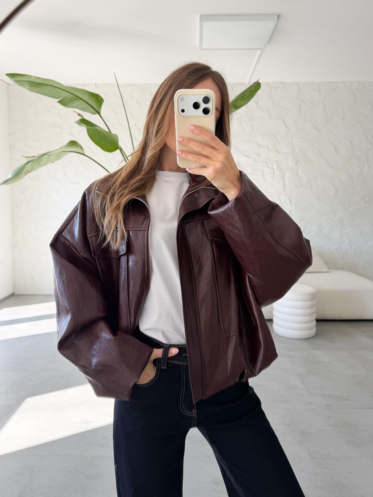 Bomber ecopelle tasche