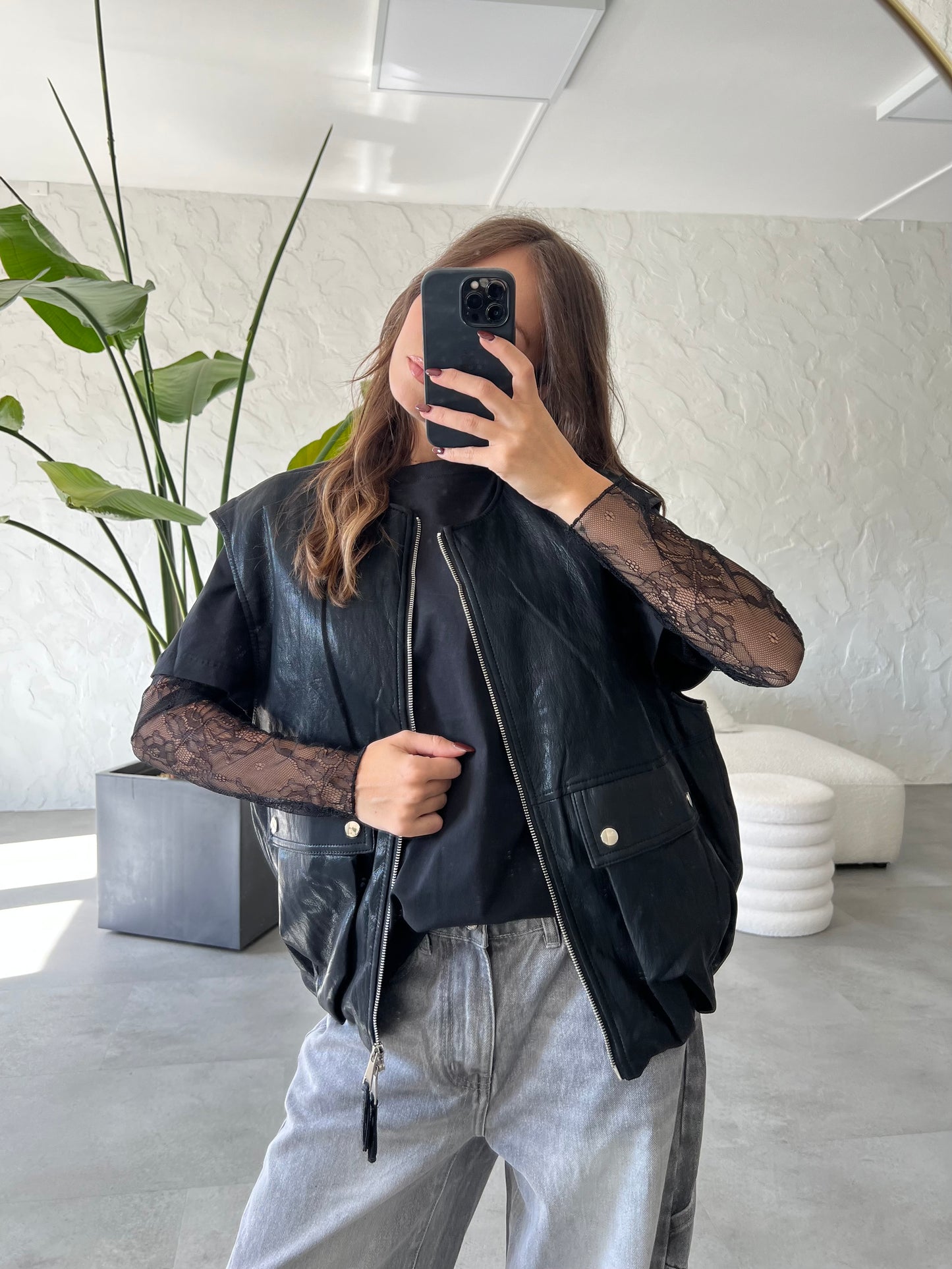 Gilet bomber eco pelle