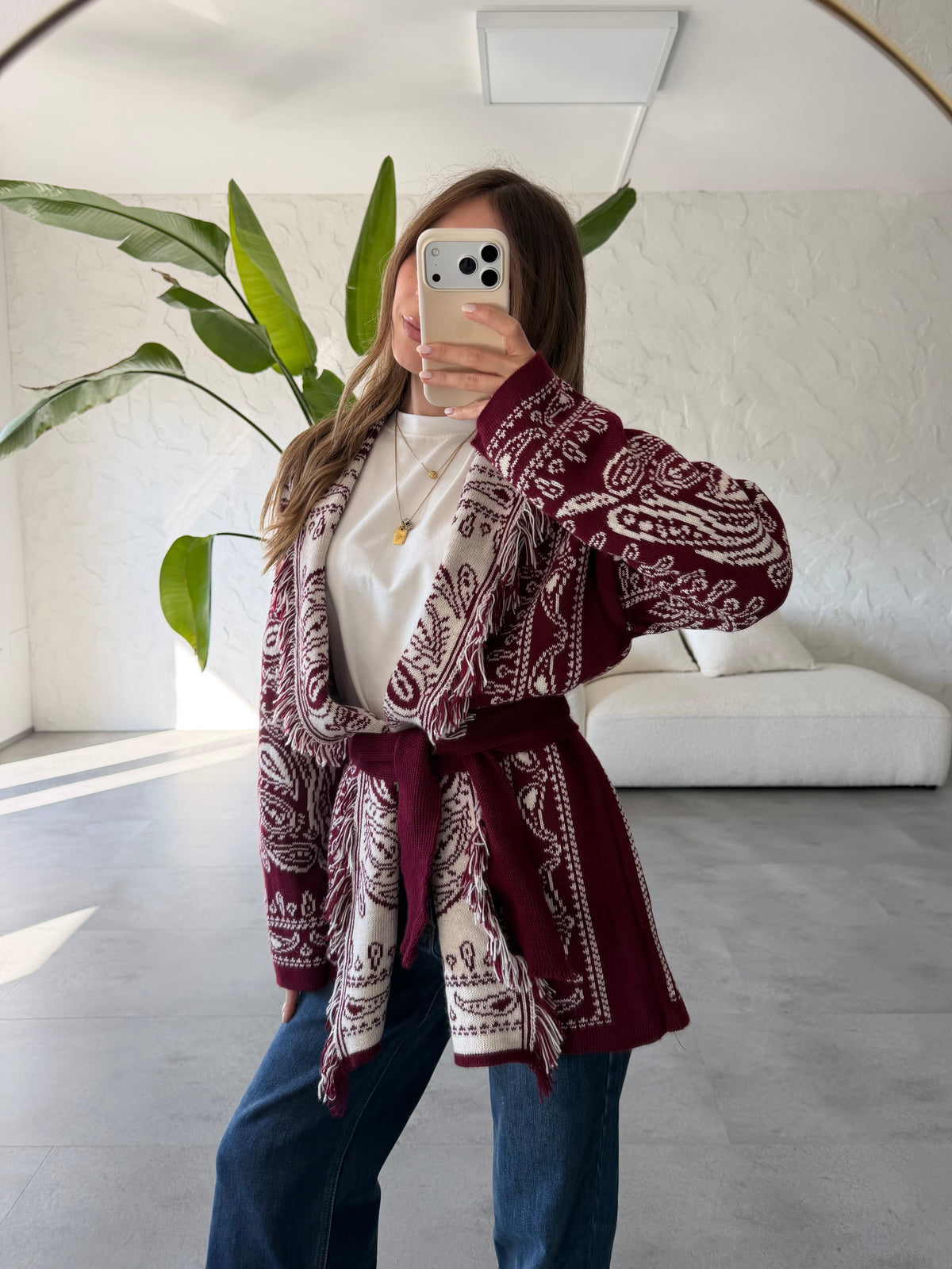 Cardigan bandana medio