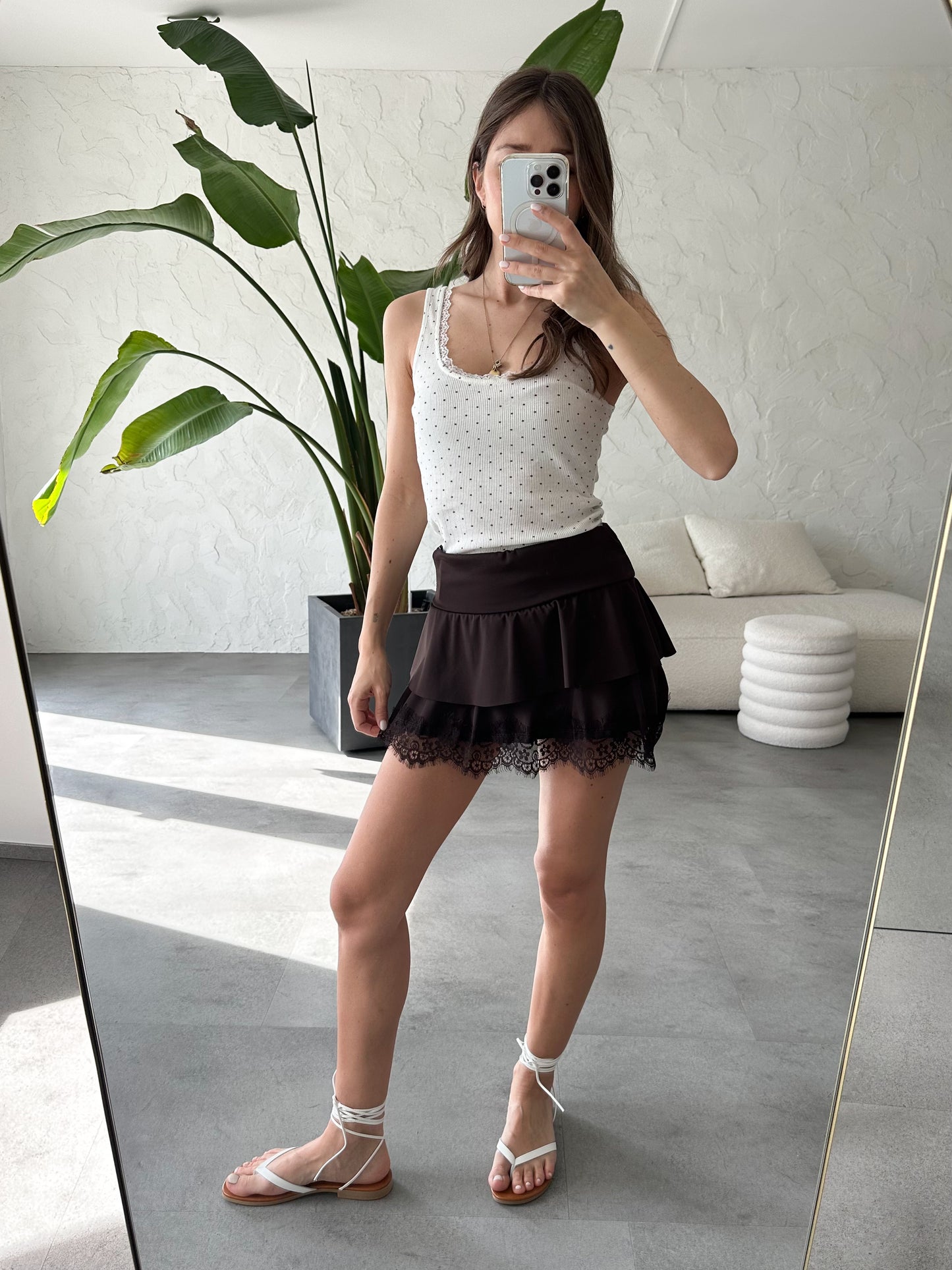 Minigonna pantaloncino balze
