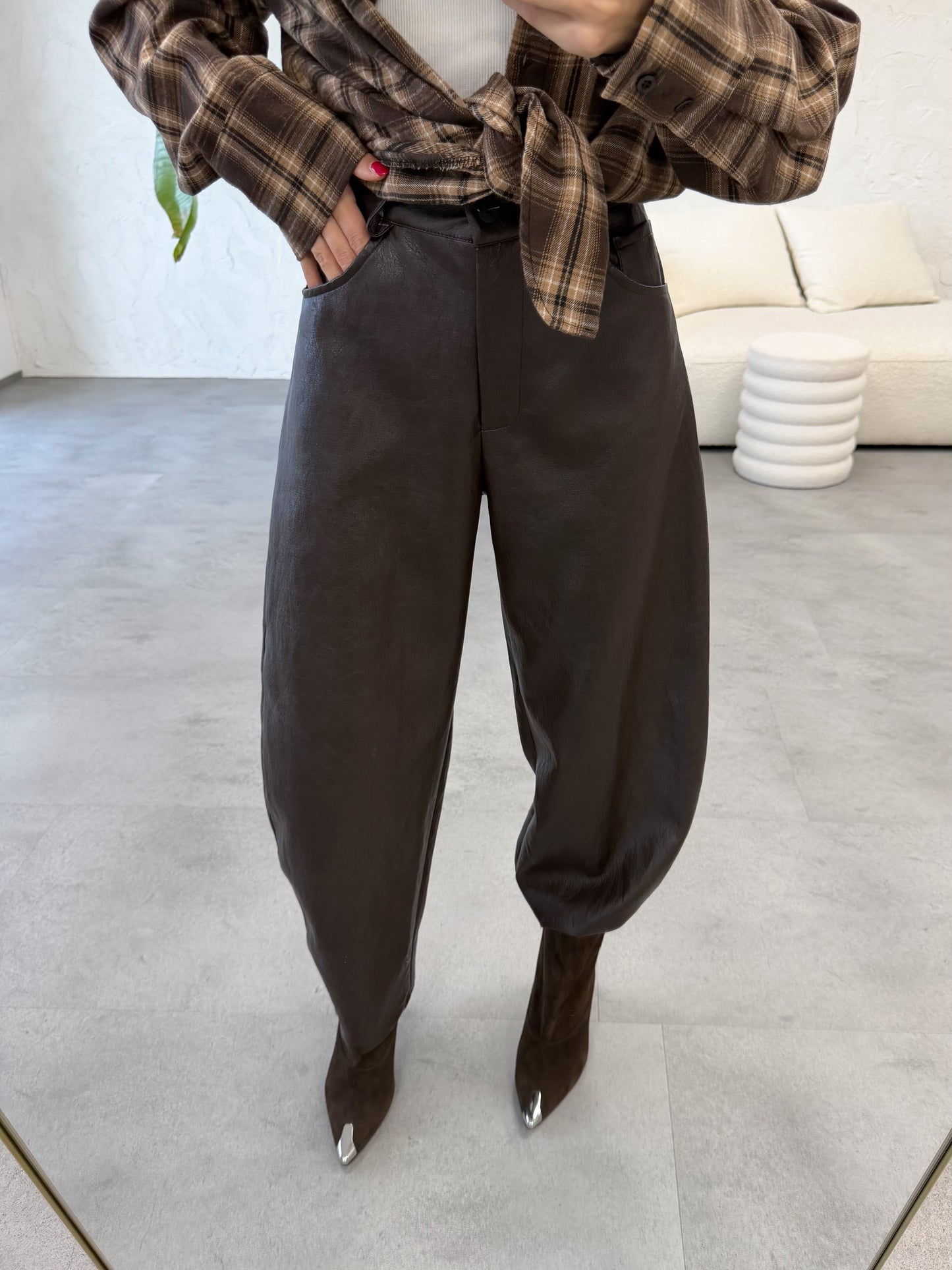 Pantalone ecopelle