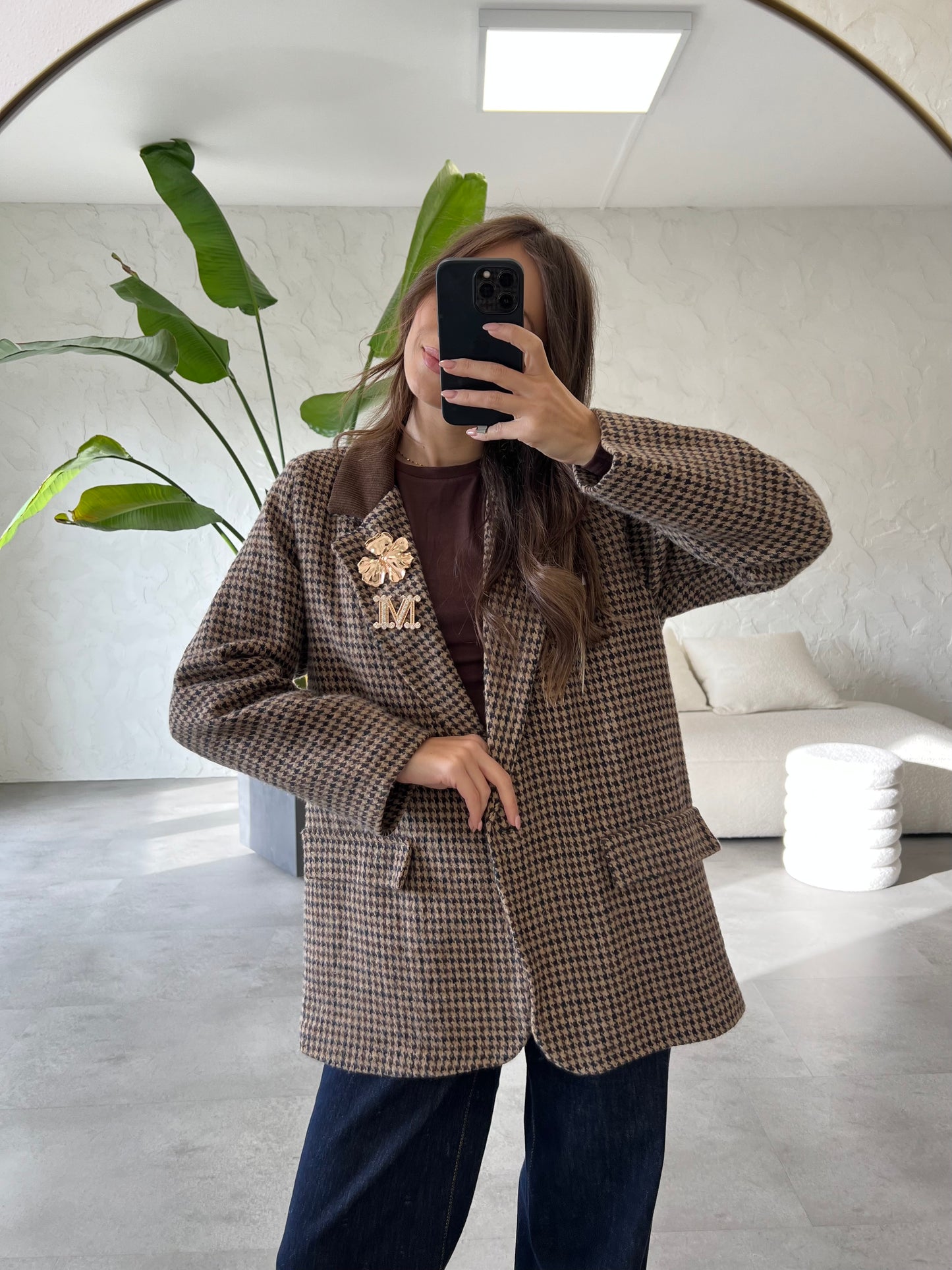 Giacca collo a contrasto