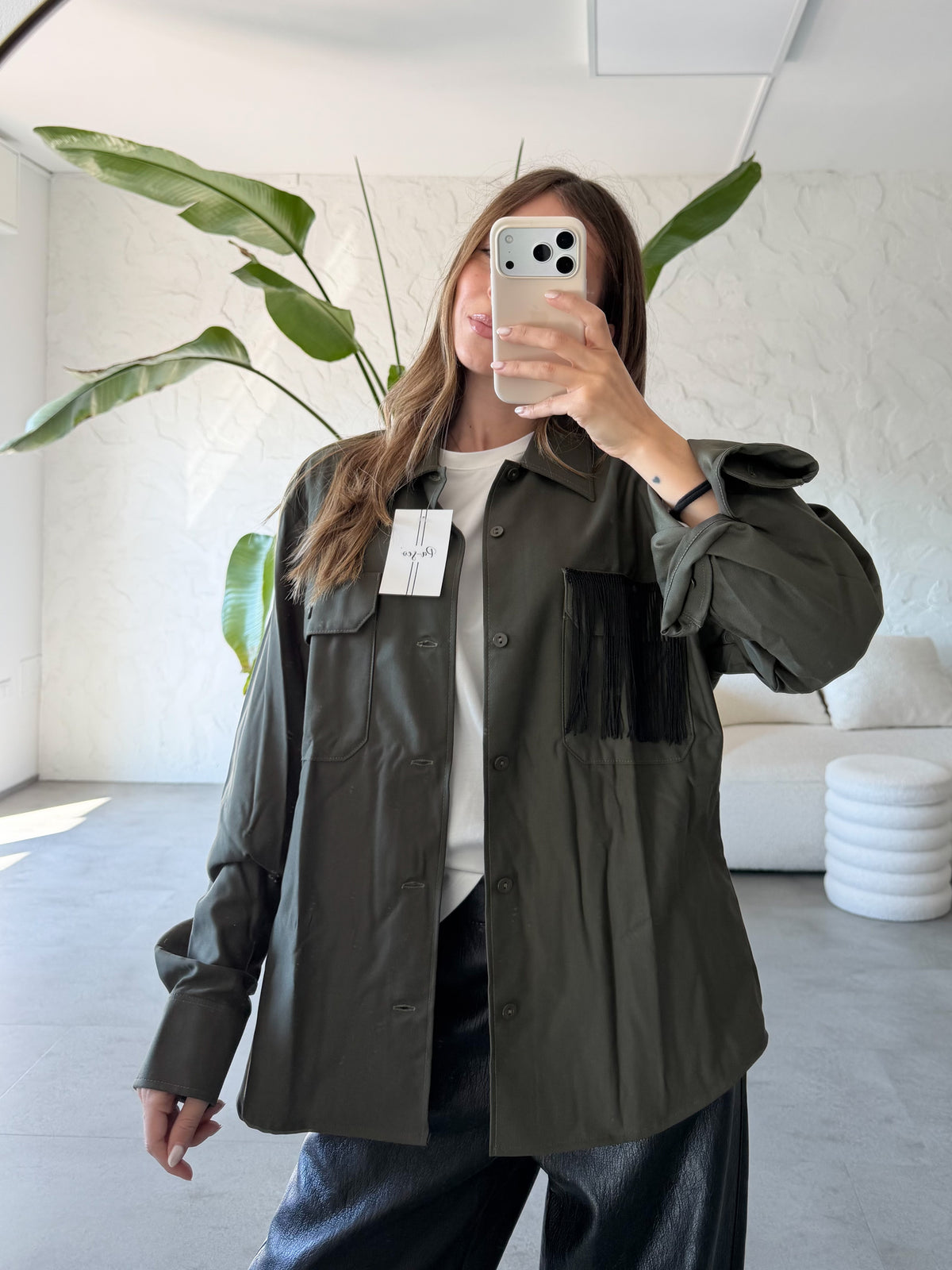 Camicia military frange
