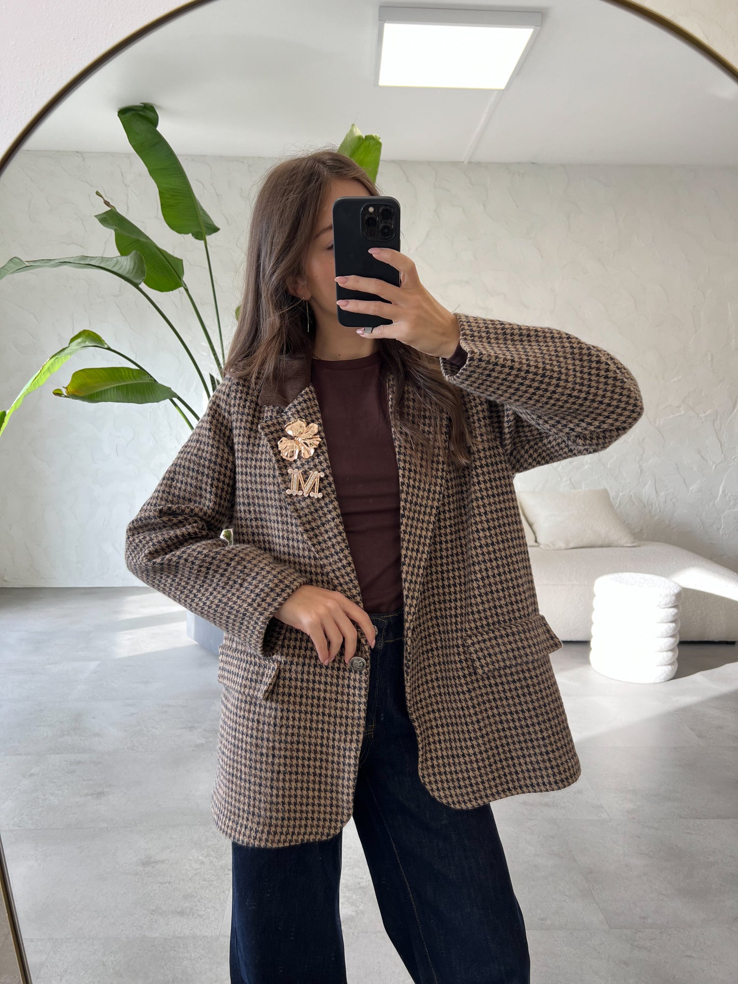 Giacca collo a contrasto