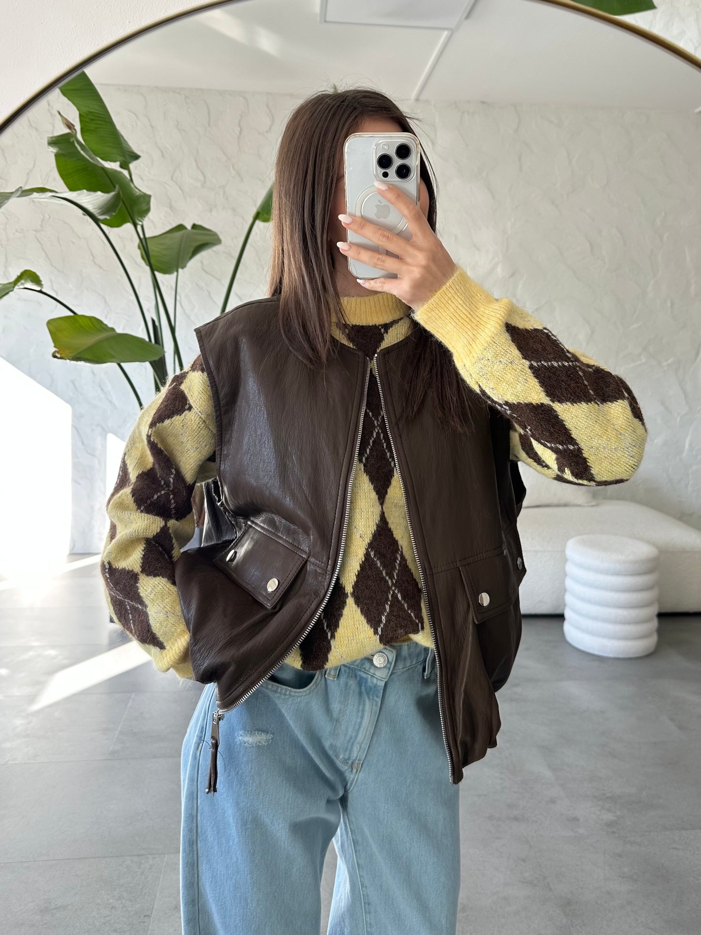 Gilet bomber eco pelle