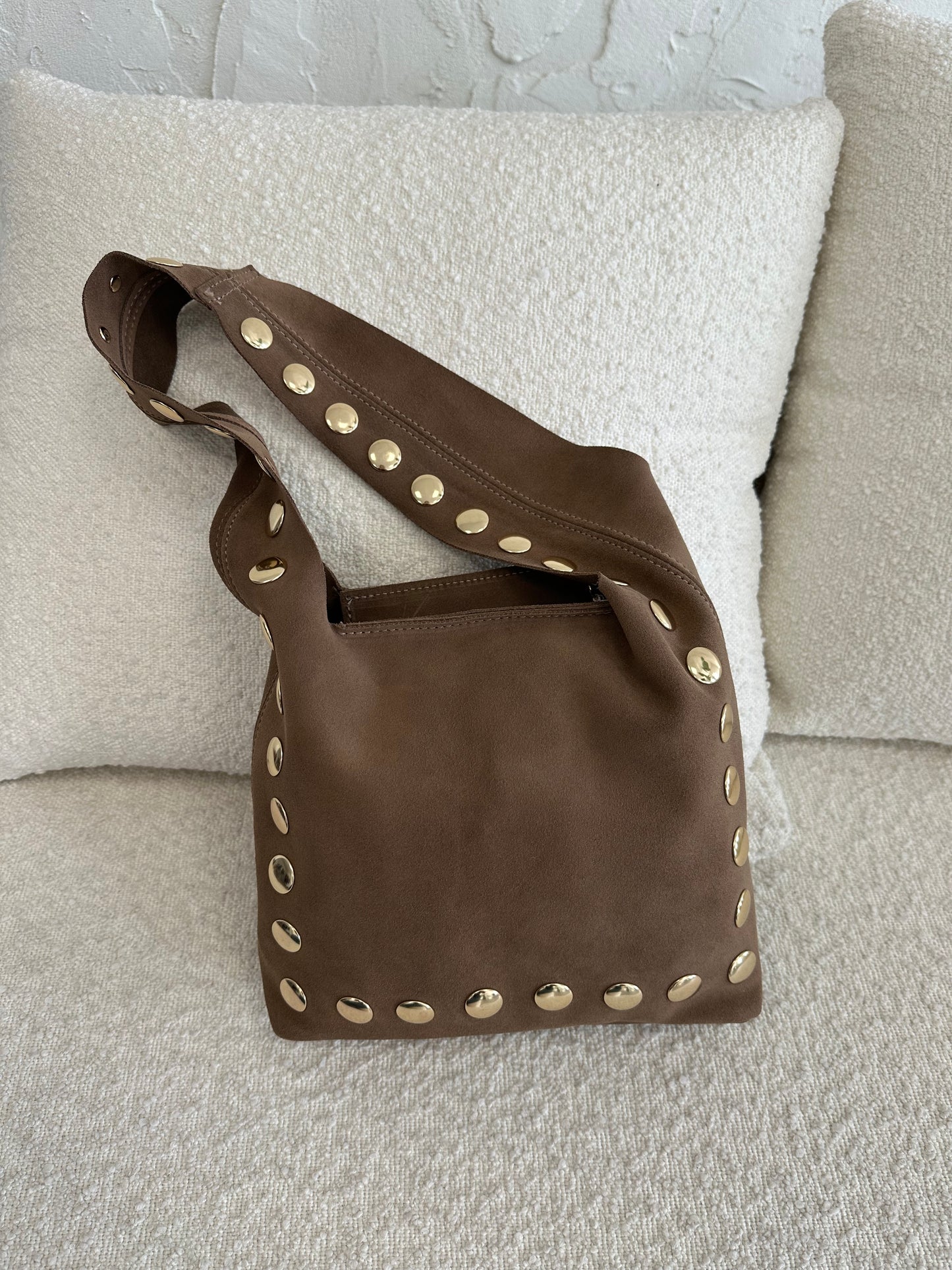 Borsa suede borchie
