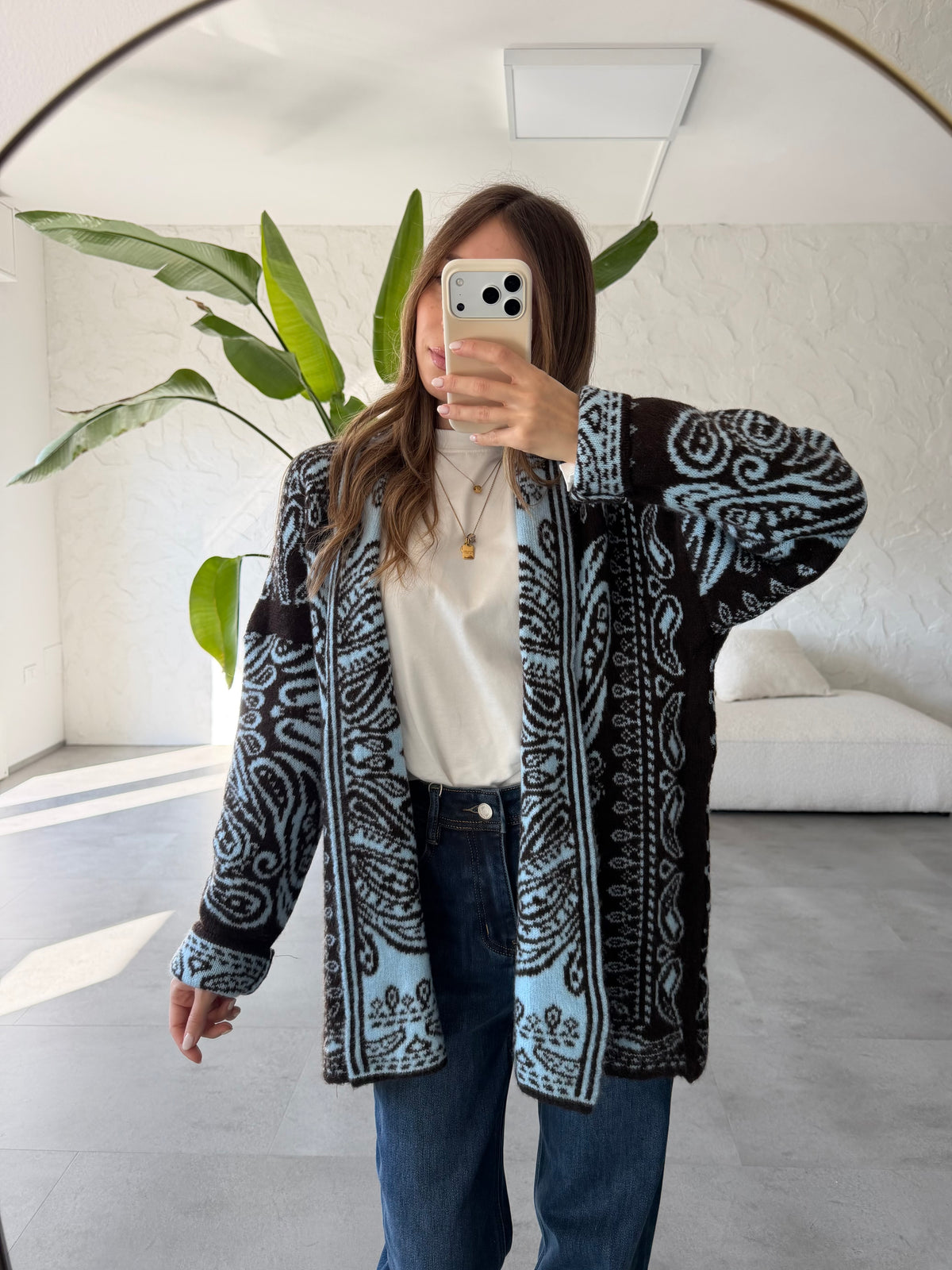 Cardigan bandana misto lana