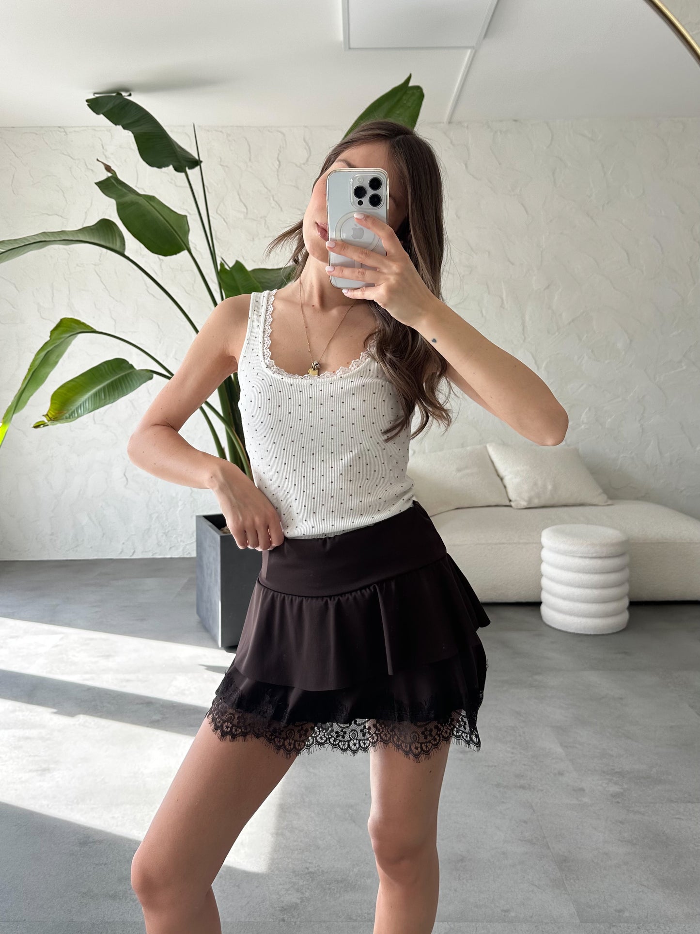 Minigonna pantaloncino balze