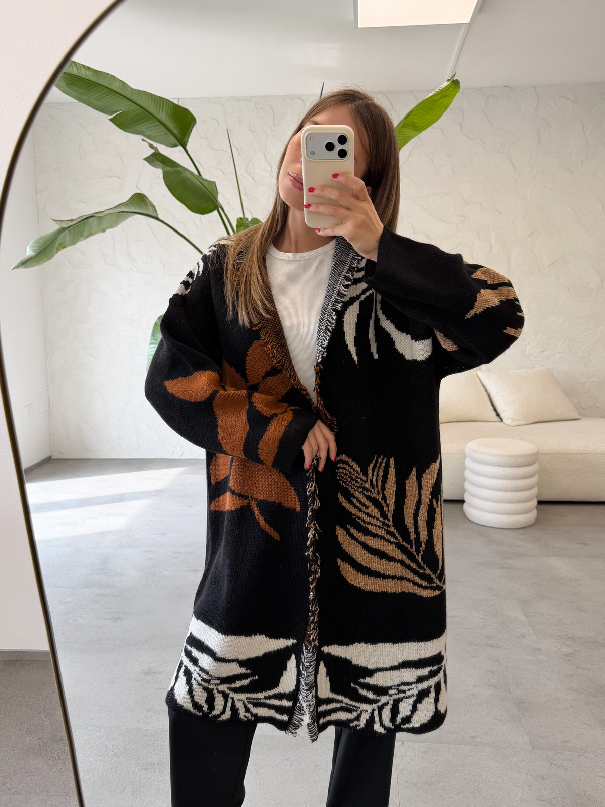 Cardigan jacquard lungo Vicolo