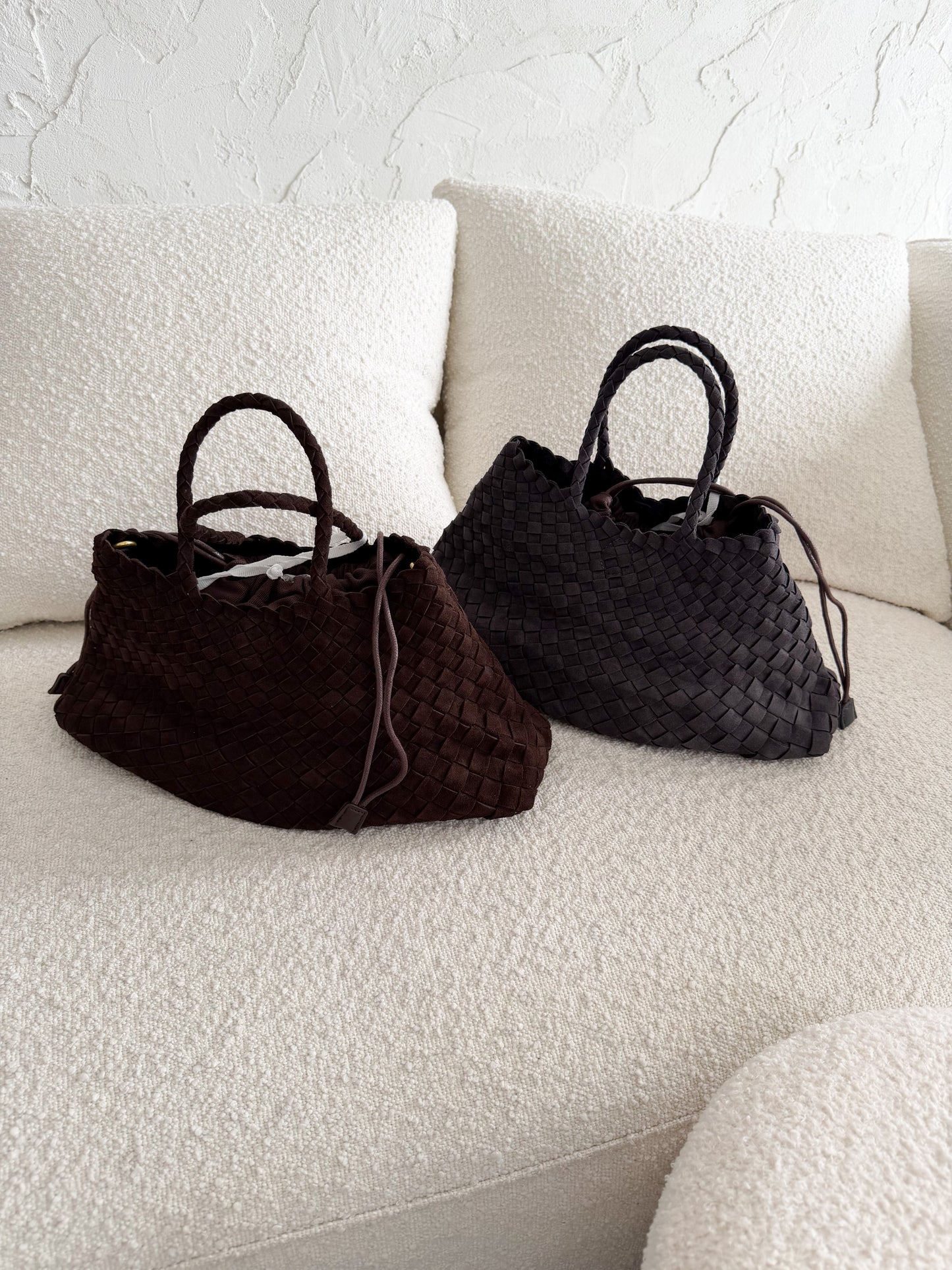 Borsa intreccio camoscio