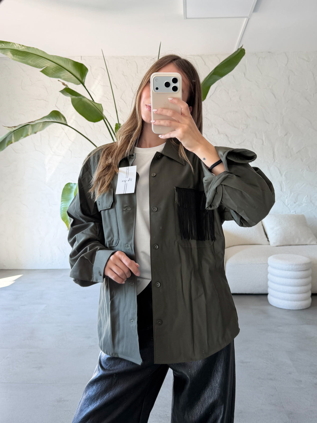 Camicia military frange