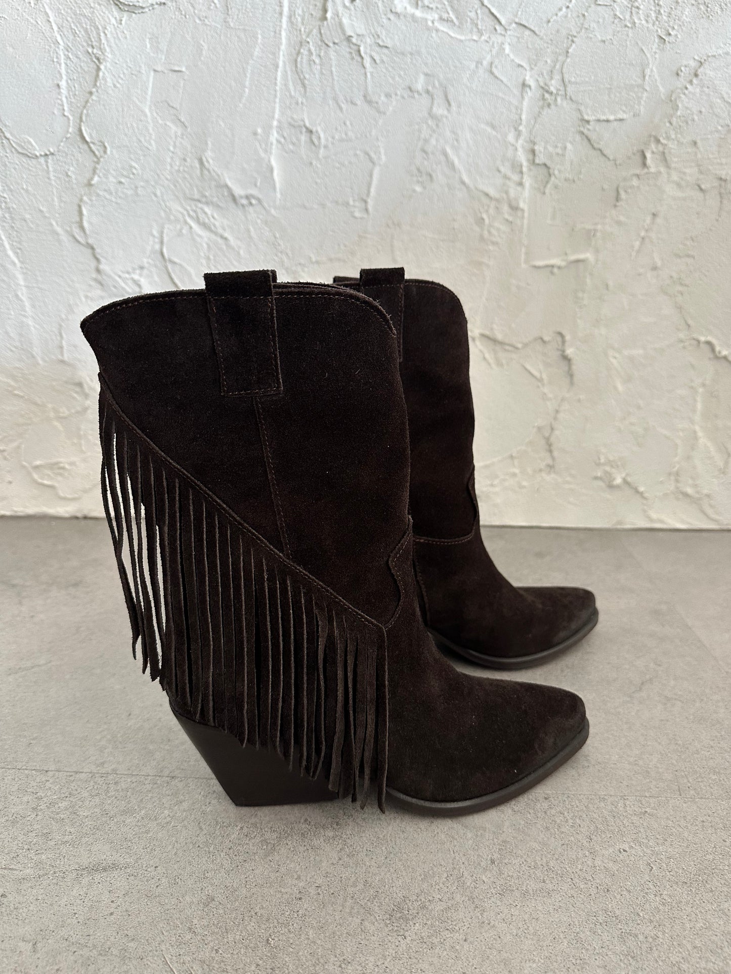 Texano camoscio frange