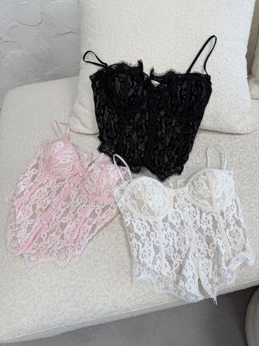 Corsetto pizzo a punta