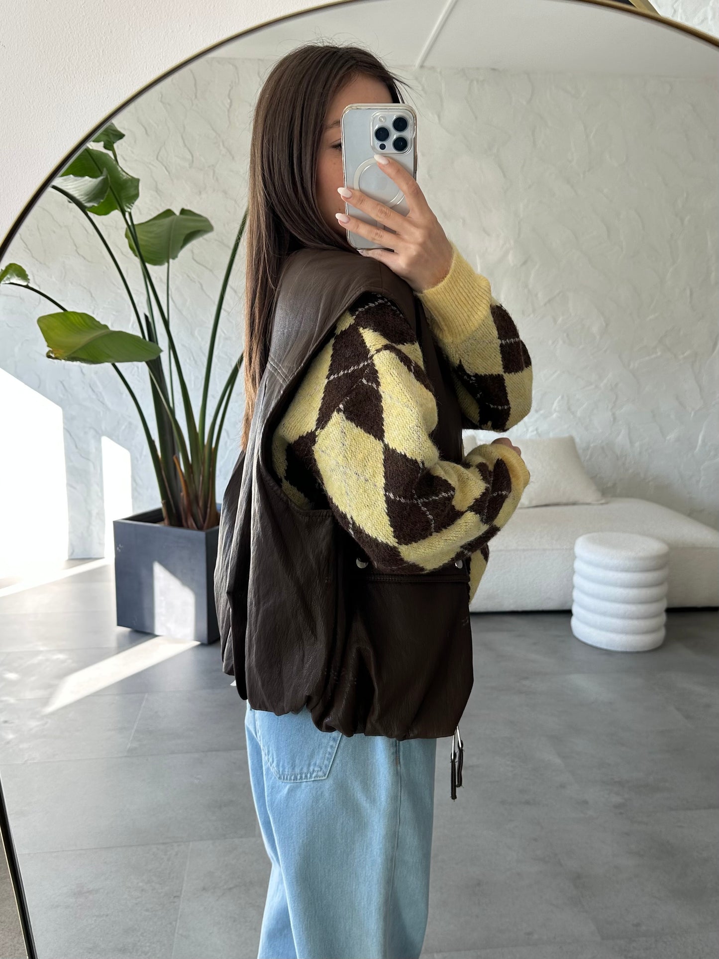 Gilet bomber eco pelle