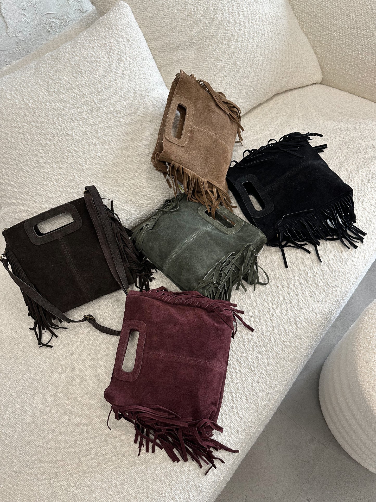 Mini borsa suede e frange