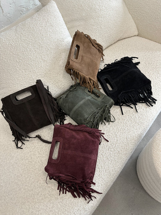 Mini borsa suede e frange