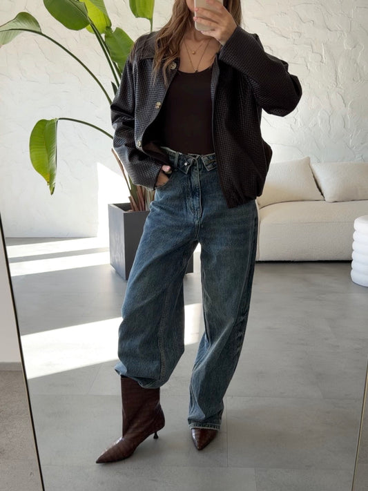 Jeans vita risvoltata