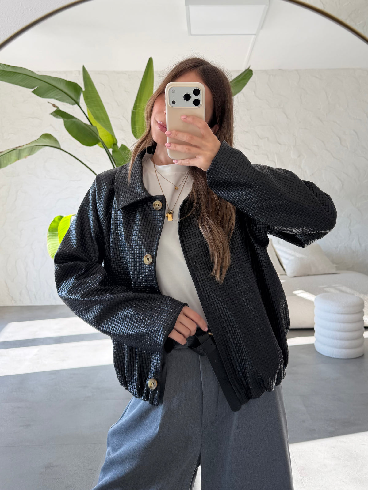 Bomber ecopelle bottega