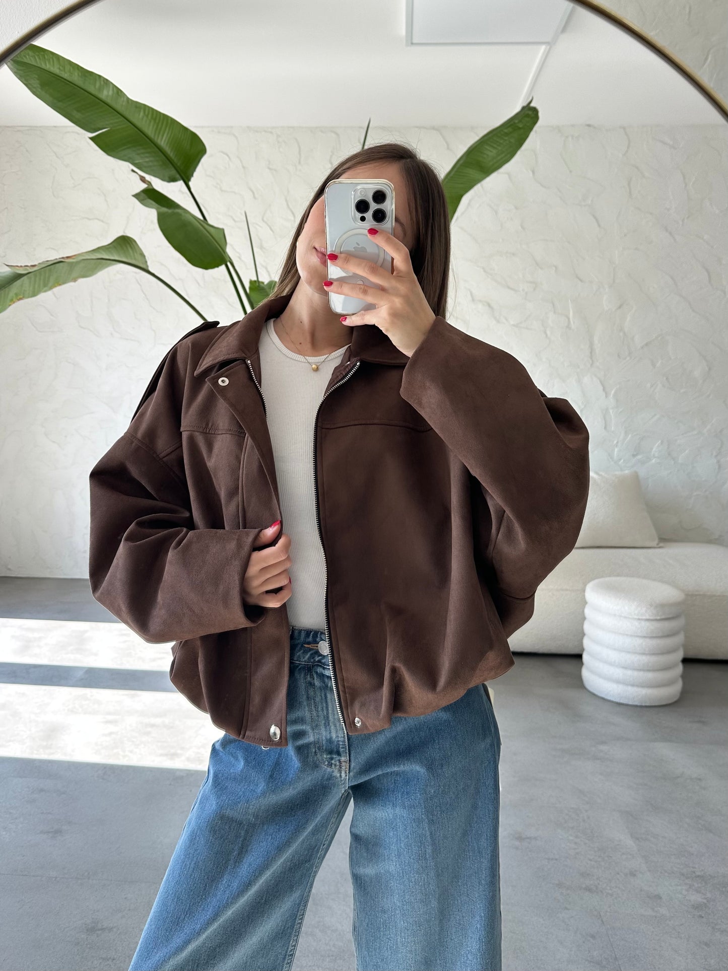 Giacca eco suede