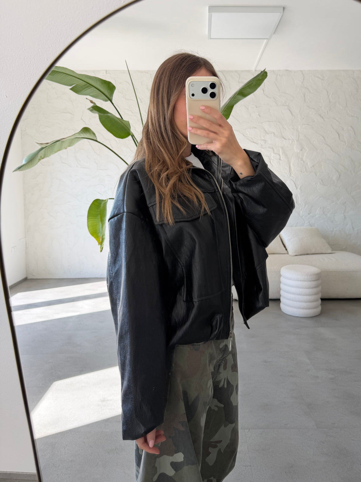 Bomber ecopelle tasche