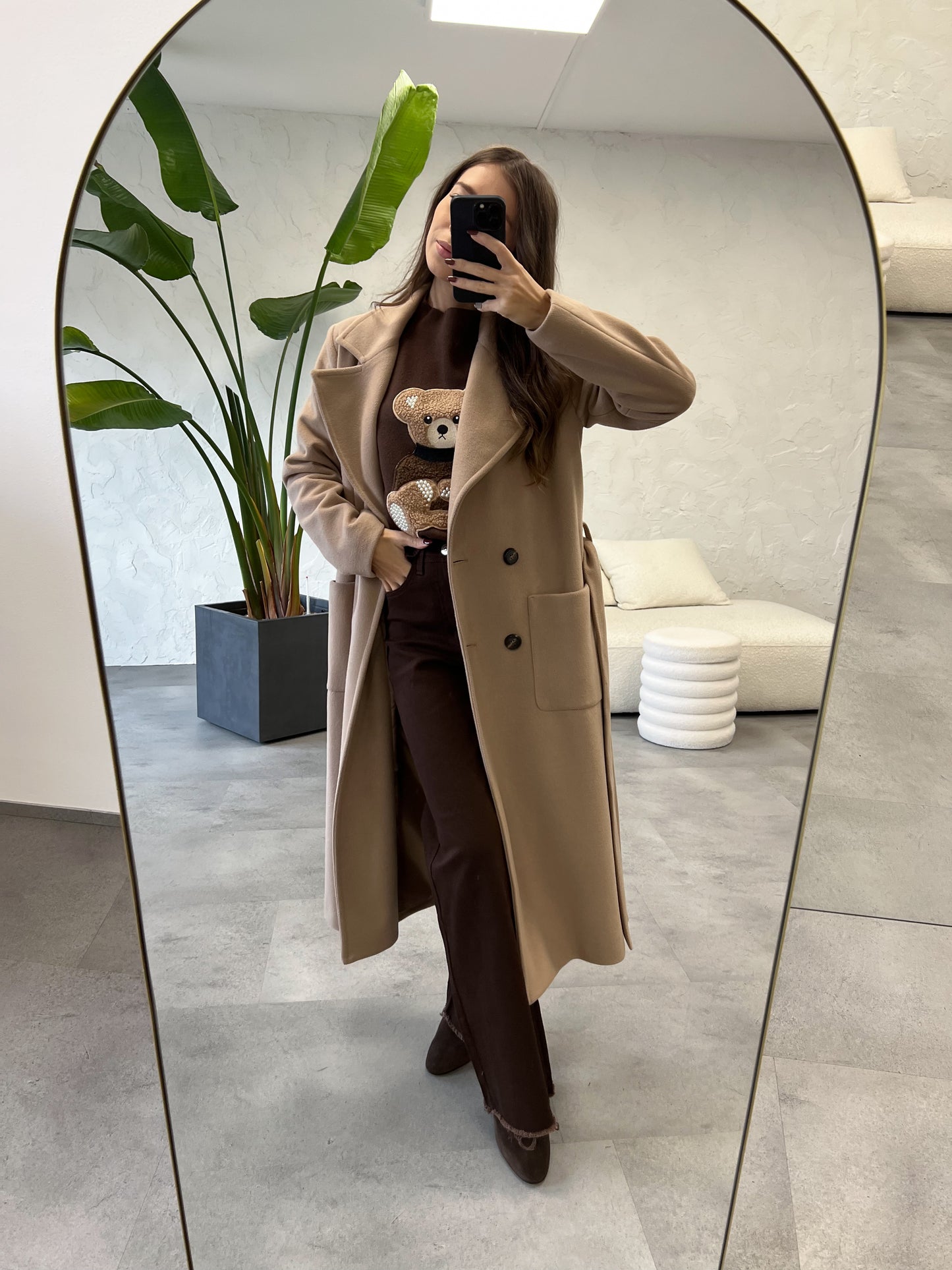 Cappotto lungo spacchi