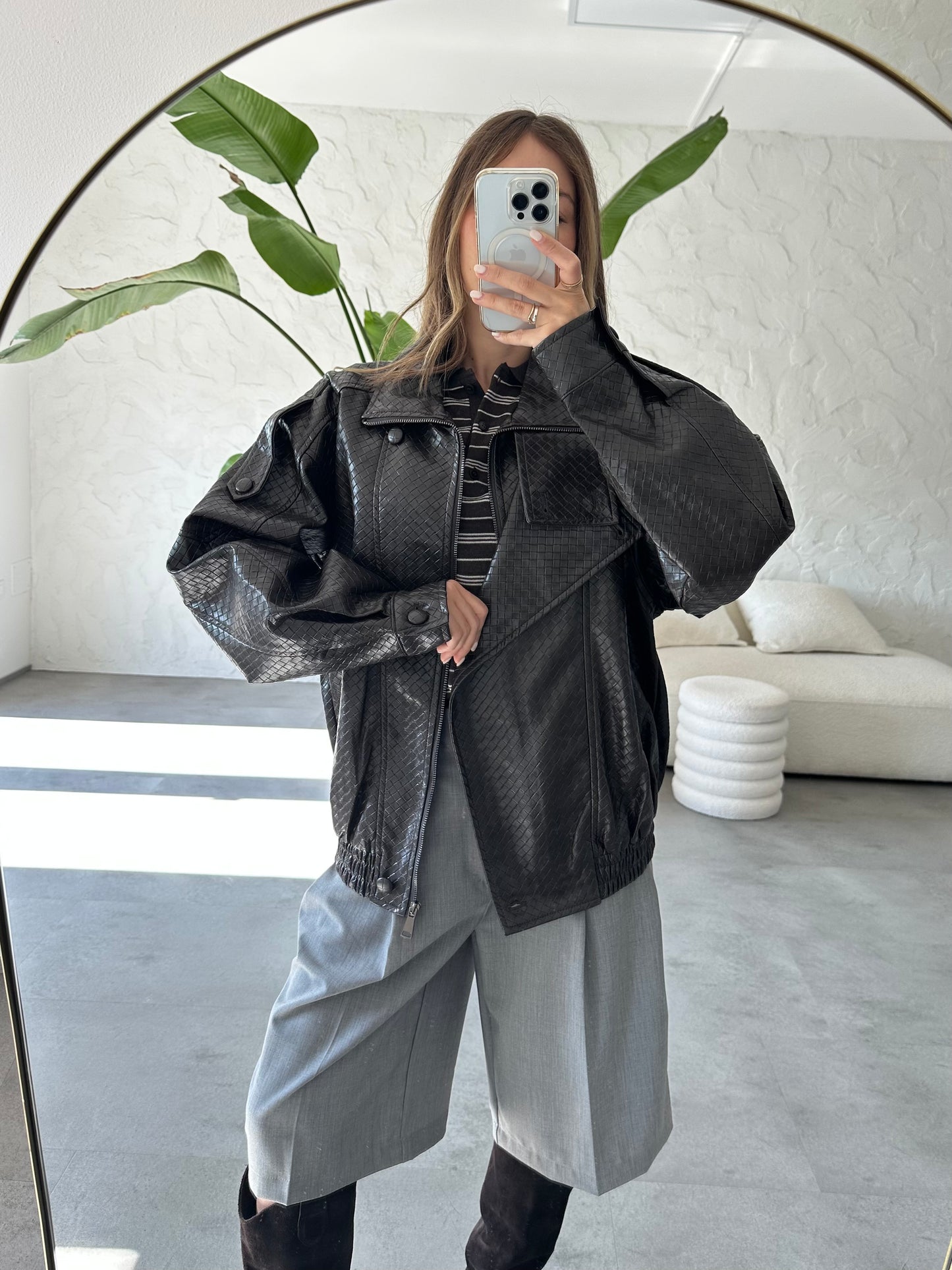Bomber ecopelle bottega