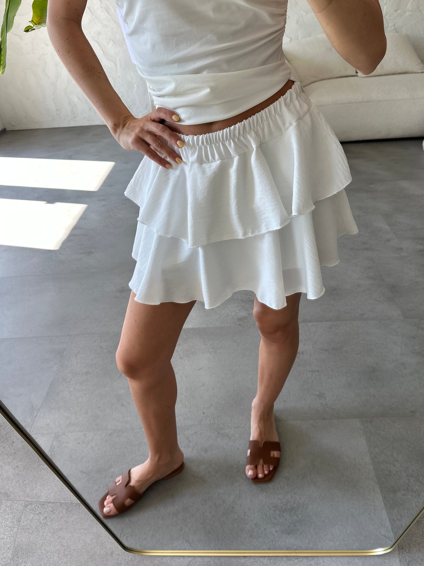 Minigonna pantaloncino balze