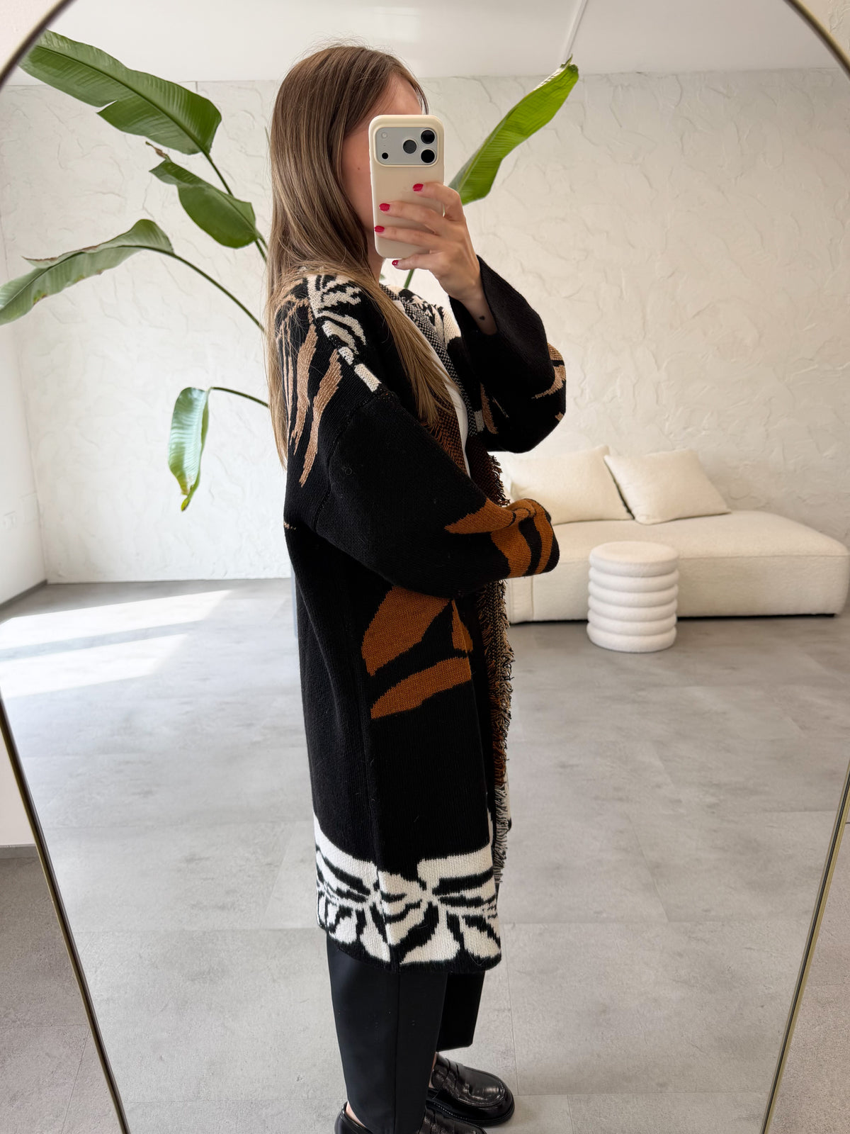 Cardigan jacquard lungo Vicolo